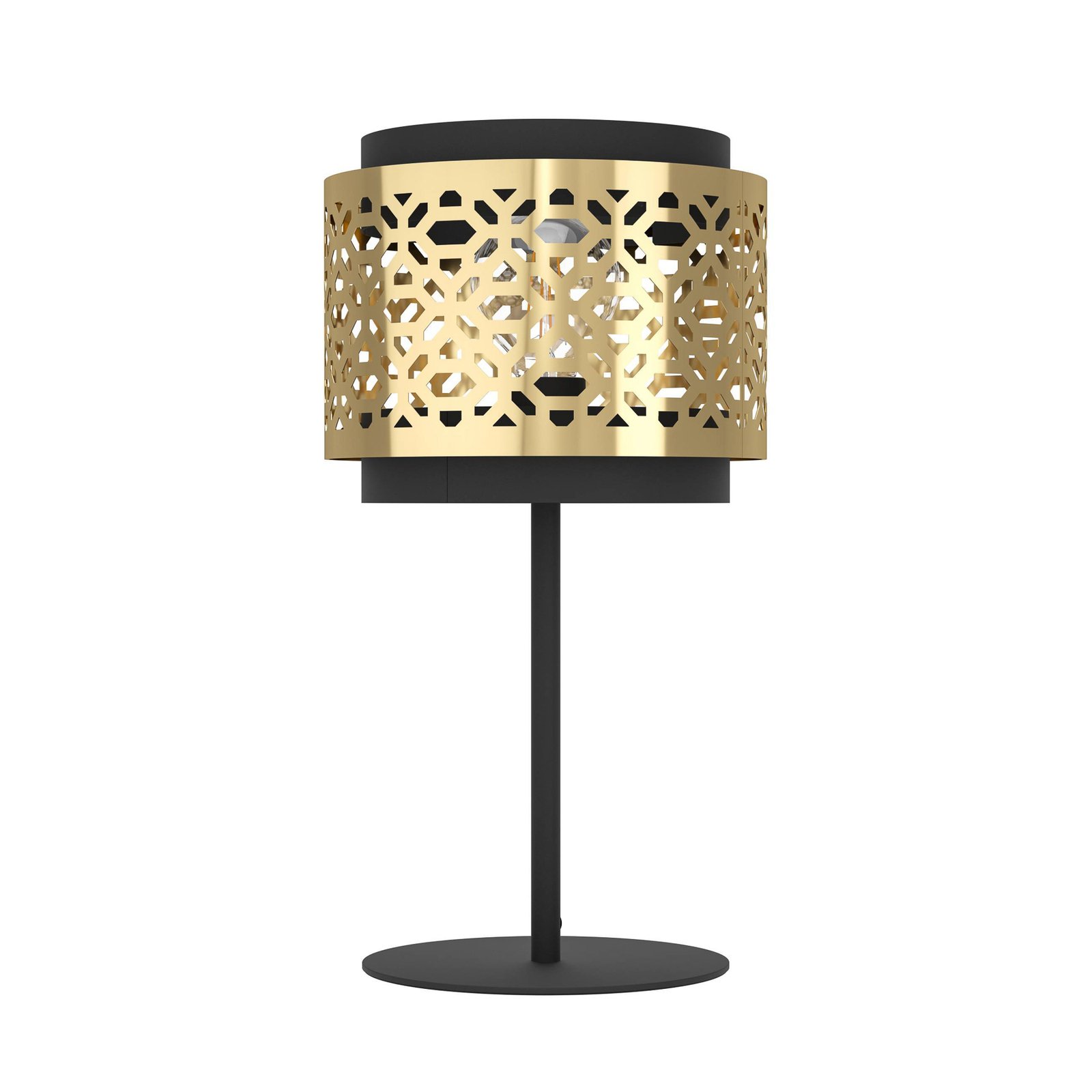 Sandbach table lamp in black and brass