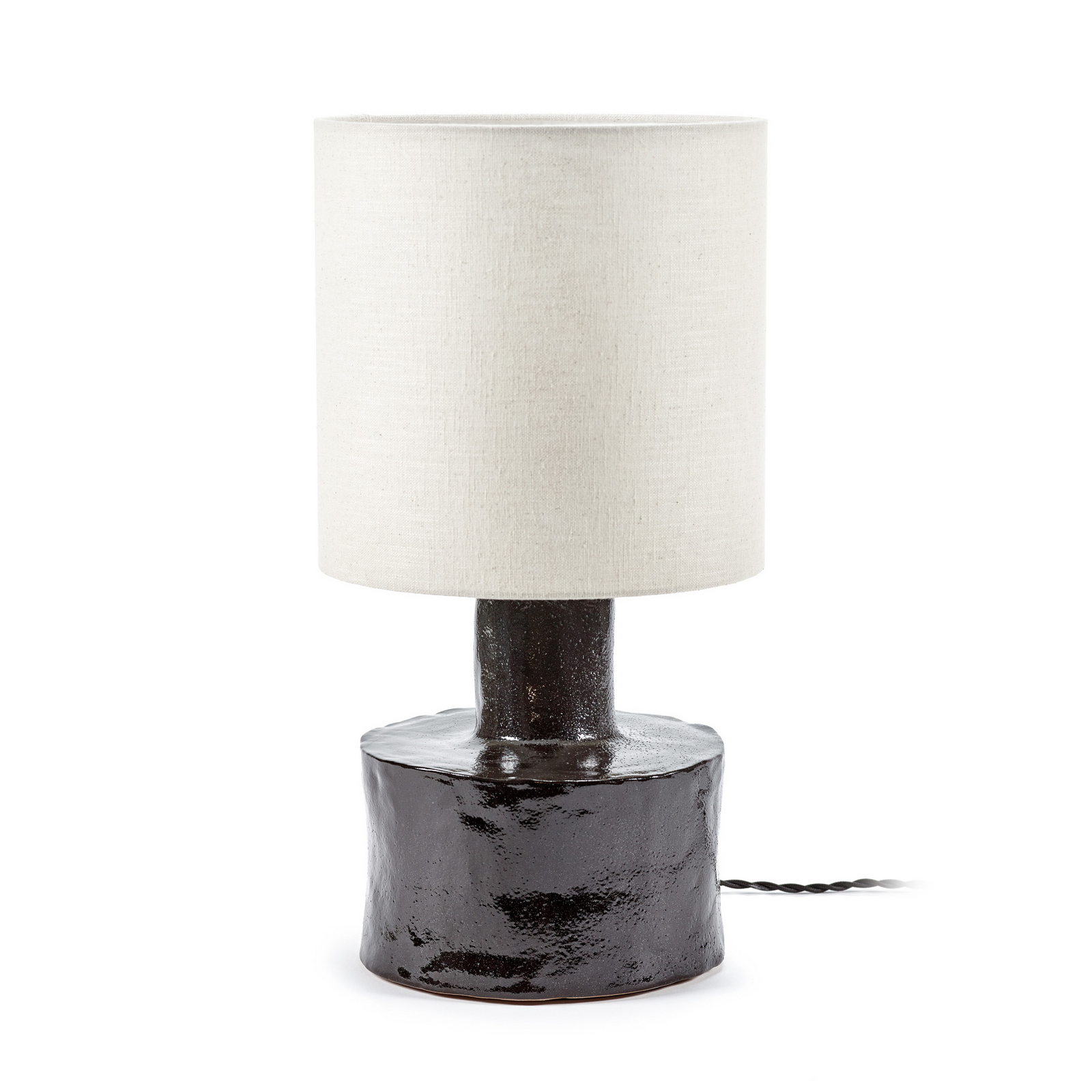 BLACK-BEIGE CATHERINE bordlampe, stentøj, tekstil, højde 47 cm, E27 – Serax BLACK-BEIGE CATHERINE bordlampe, stentøj, tekstil, højde 47 cm, E27 – Serax