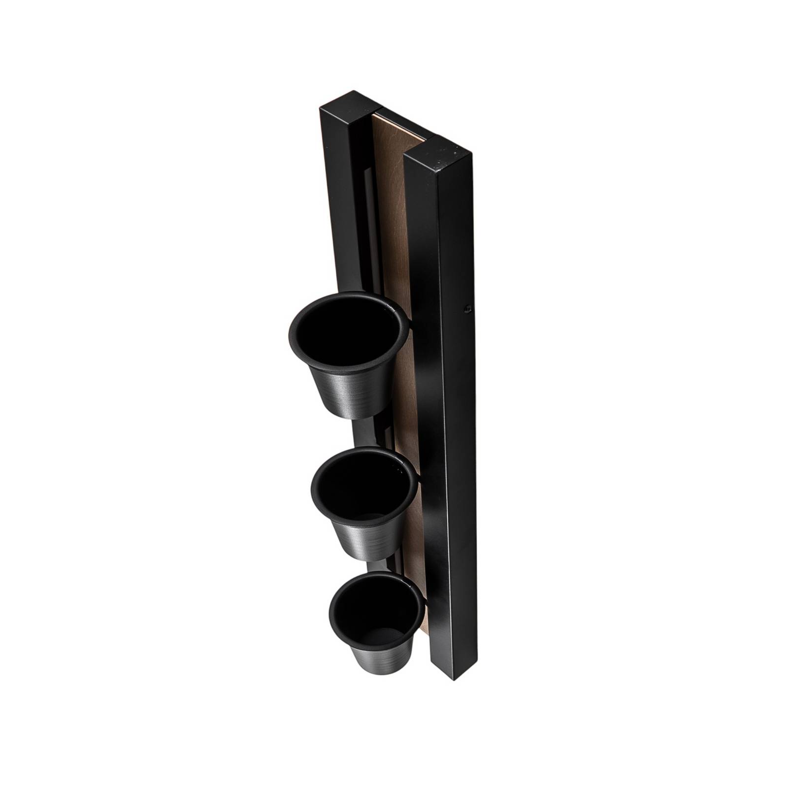 Wandleuchte Shelf, schwarz/holzfarben Stahl Holz, 90cm hoch günstig online kaufen