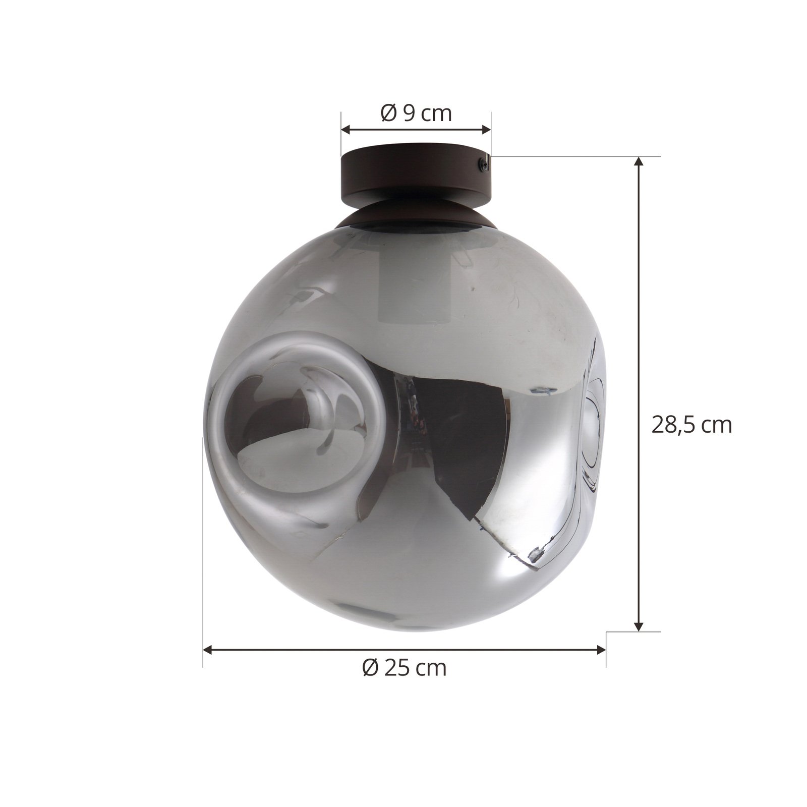 Valentina Plafonnier Smoked Grey/Coffee - Lindby
