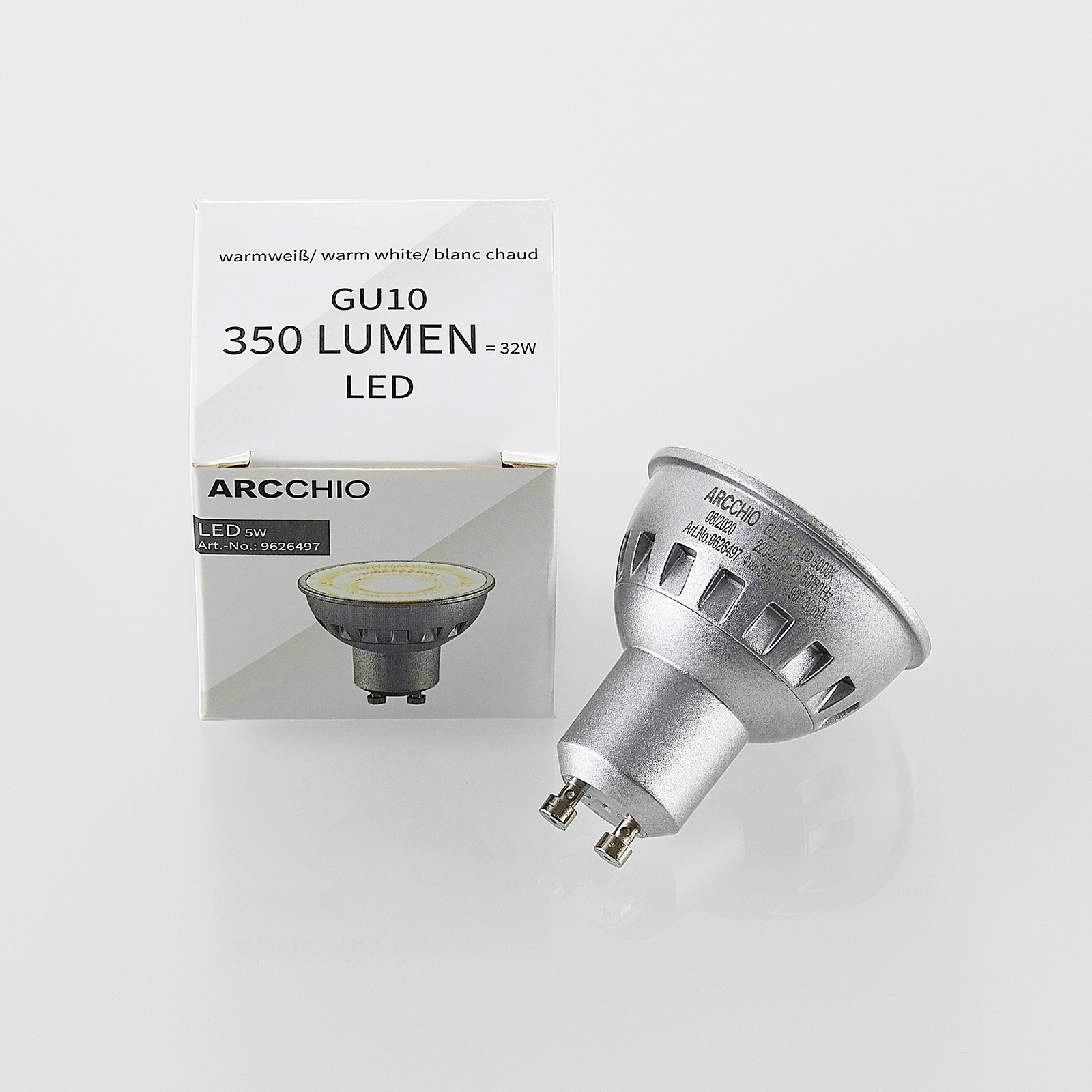 Arcchio-LED-heijastin GU10 5W 3 000 K 90°