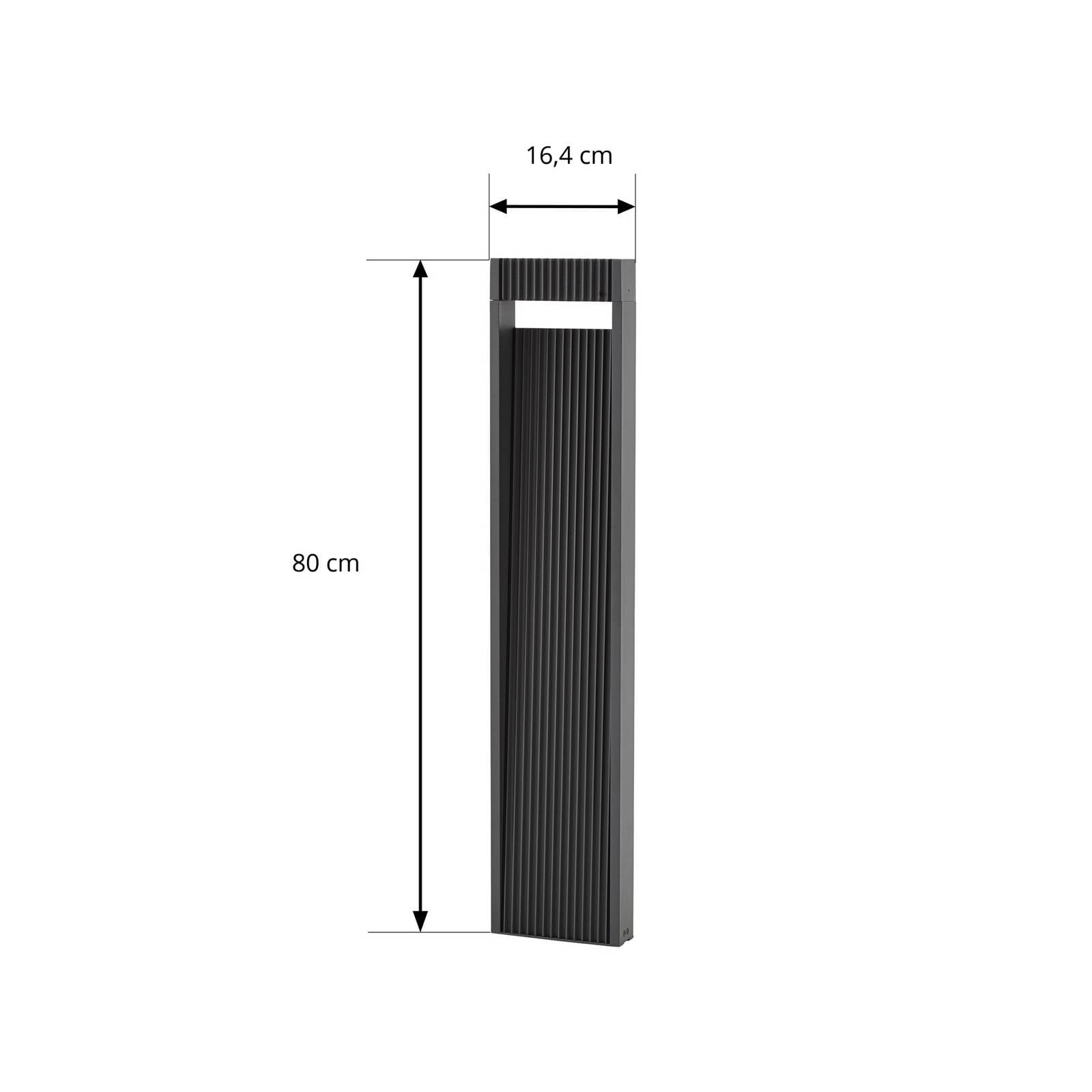 Lucande Słupek oświetleniowy LED Tavion, 80 cm, antracyt, IP65