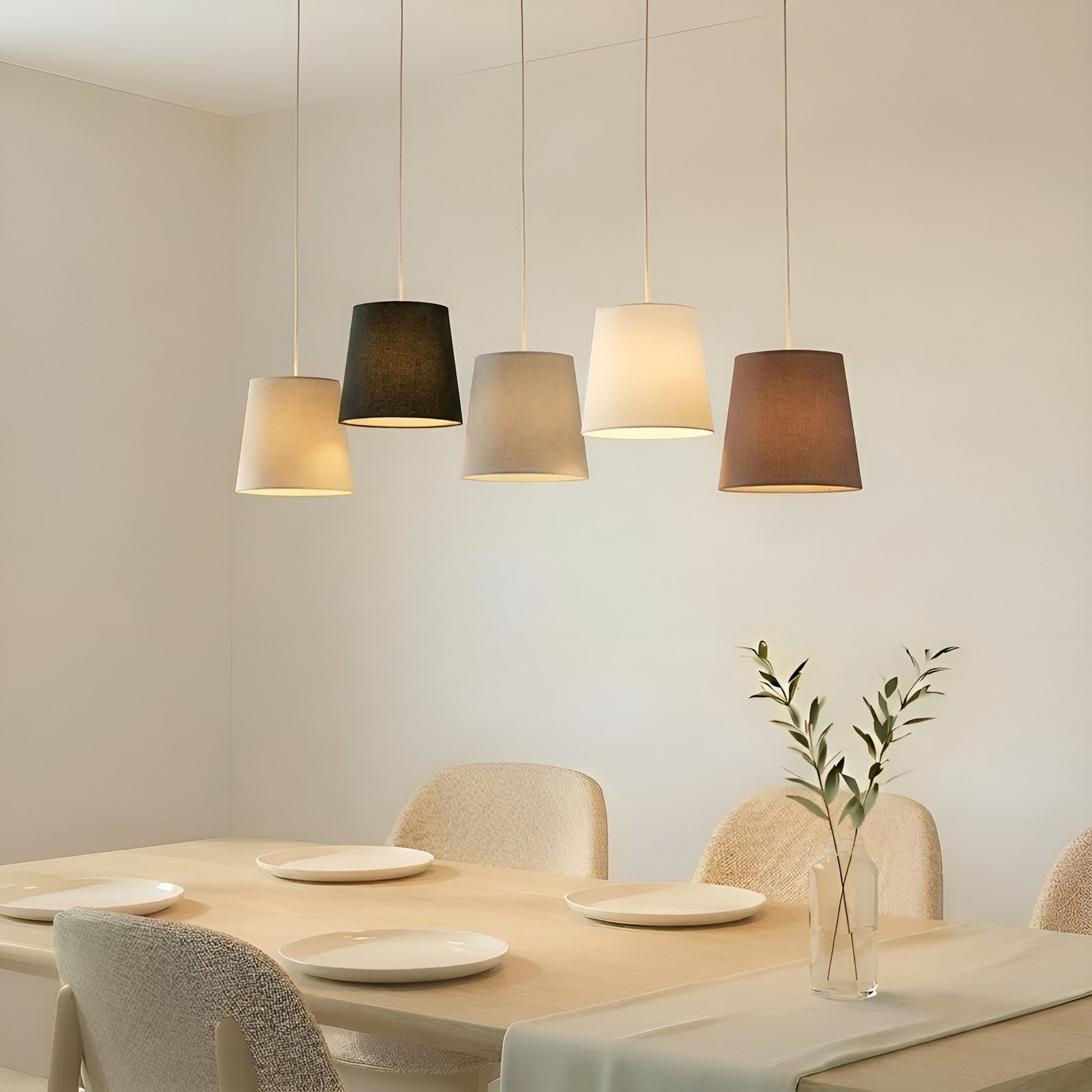 Lucande Thamila hanglamp, meerkleurig, ijzer