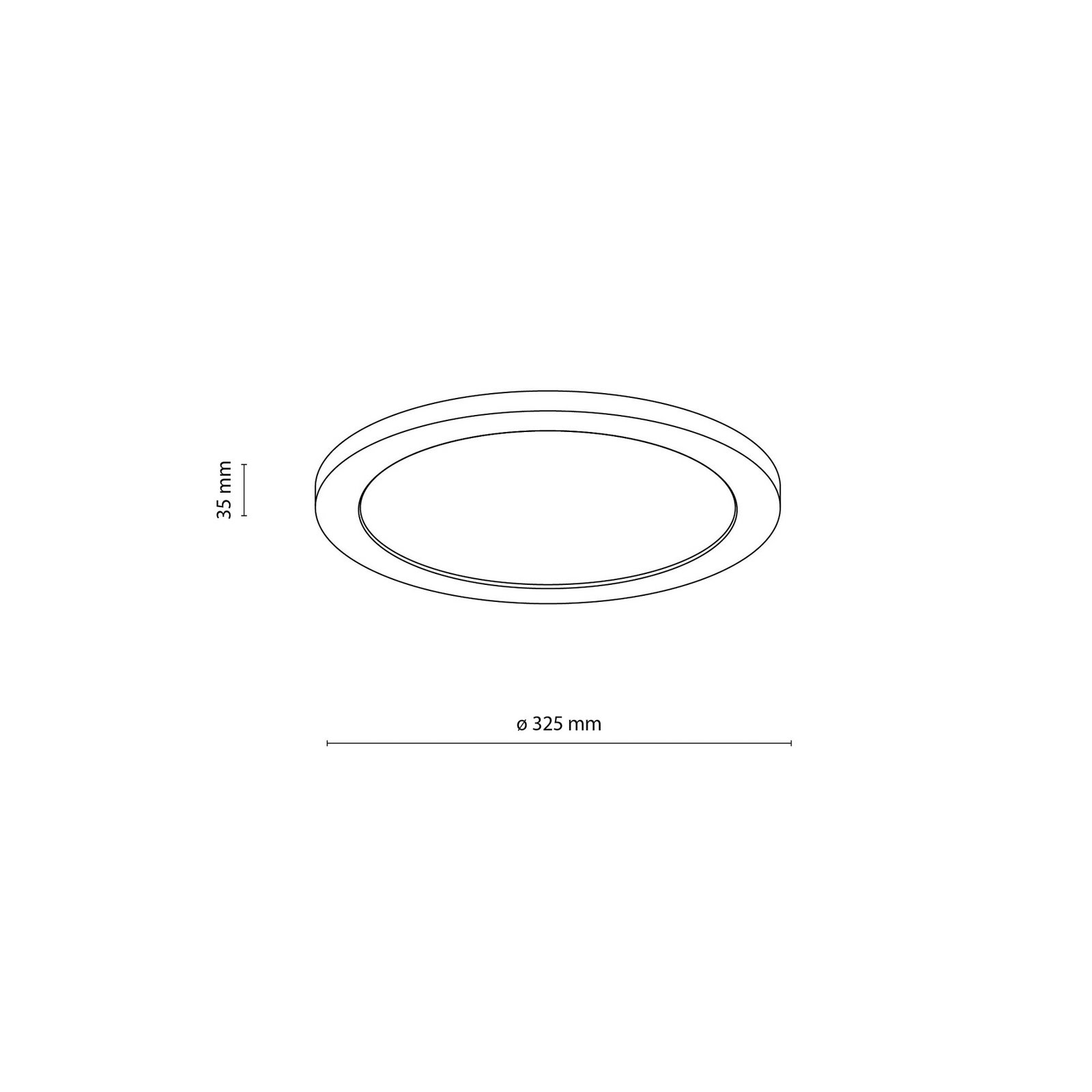 Panel Aqua LED, ořech, Ø 32,5 cm, 24 W