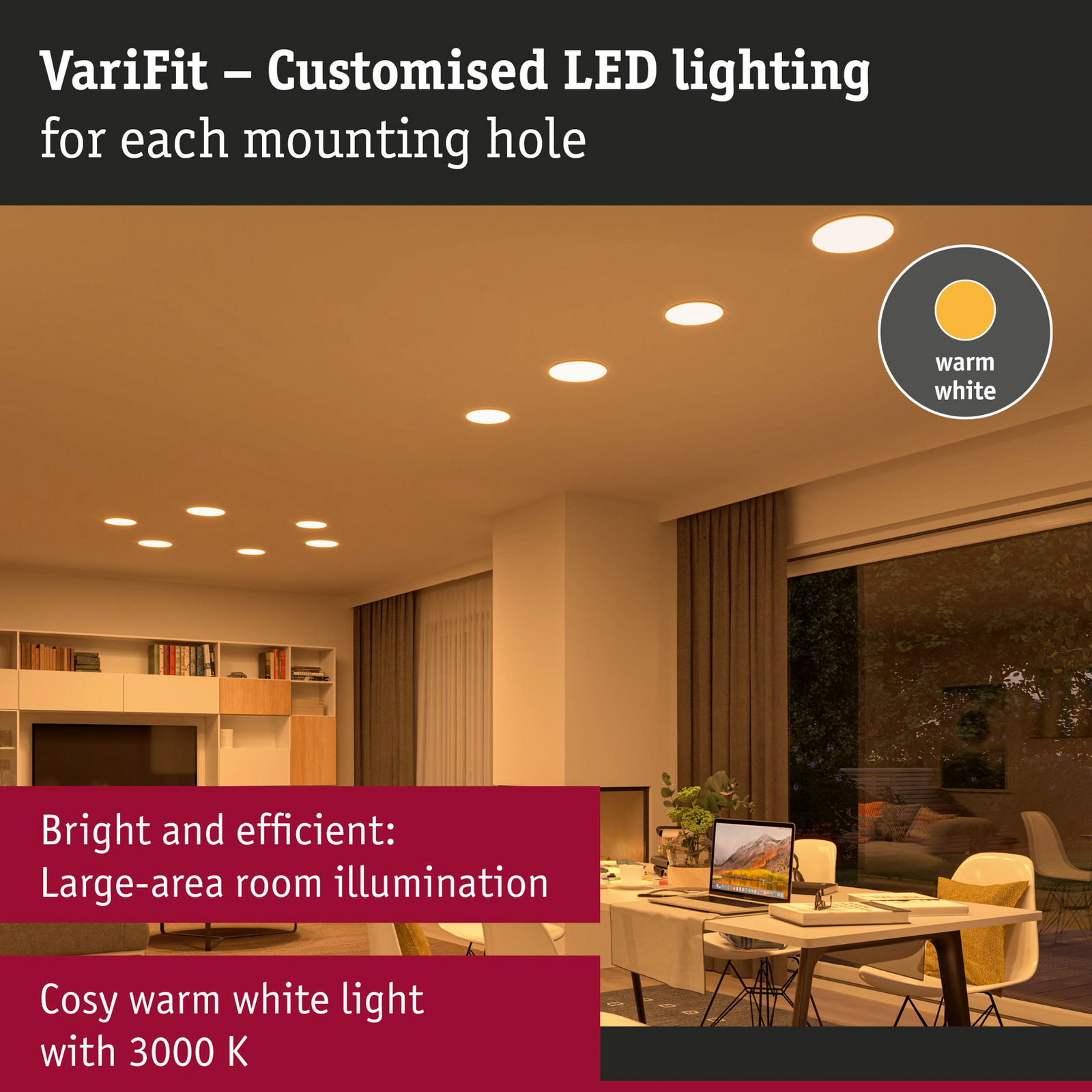Paulmann panel LED Veluna 3 000 K okrągły 7,5cm Paulmann panel LED Veluna 3 000 K okrągły 7,5cm