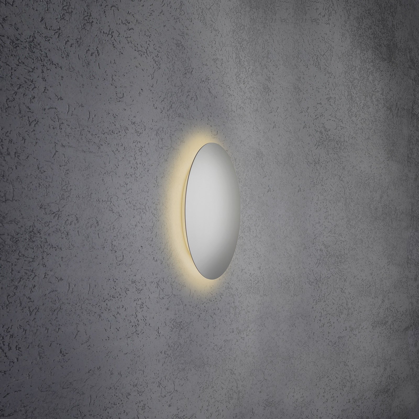 Escale Blade LED wall light, matt silver, Ø 34 cm