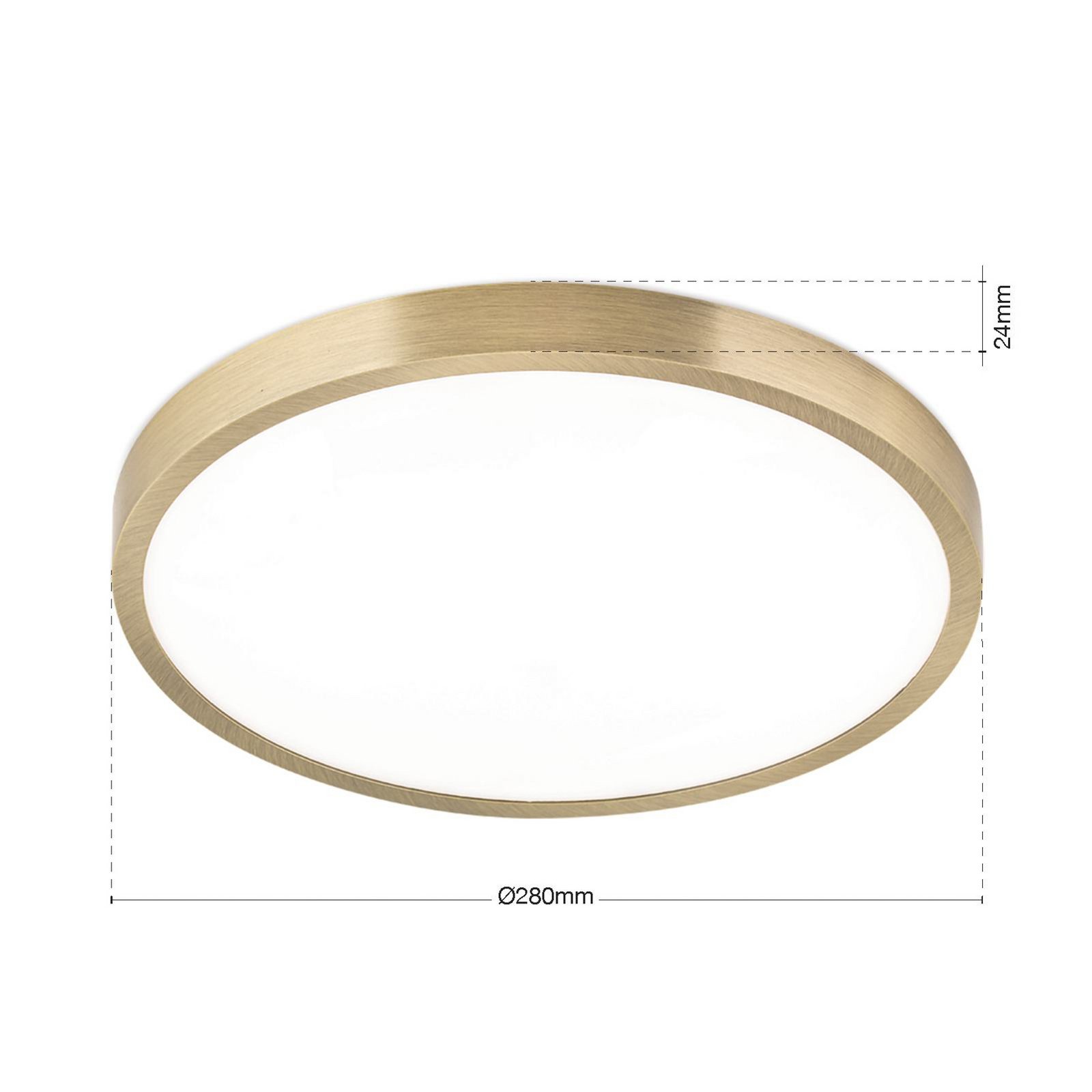 LED ceiling lamp Disc, antique brass colour, Ø 28 cm, CCT LED ceiling lamp Disc, antique brass colour, Ø 28 cm, CCT