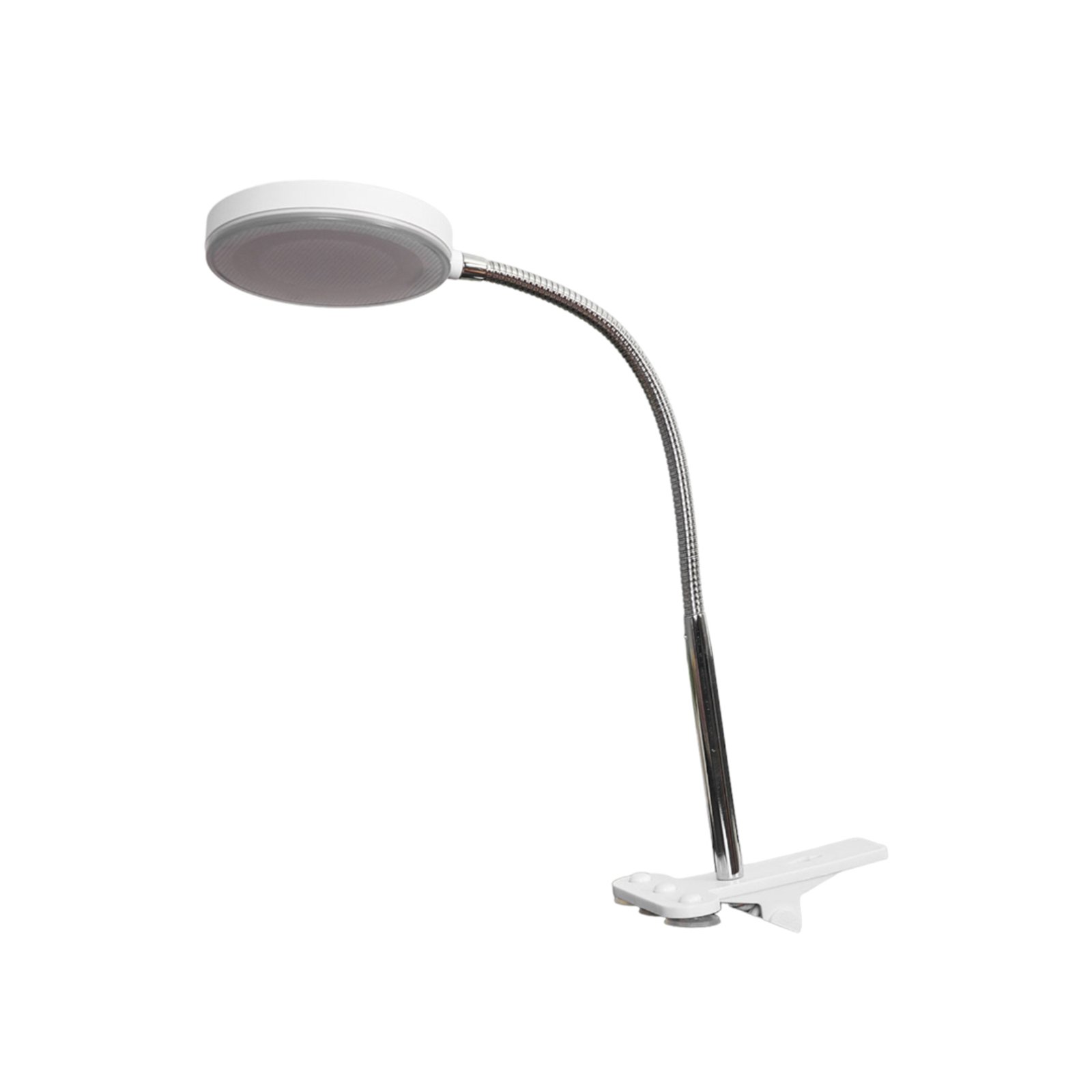 Milow LED Lampe à Clipser Chrome/White - Lindby