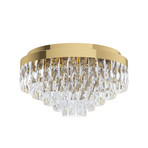 Stropna svjetiljka Stars of Light Valparaiso, zlatna, Ø 48 cm, metal