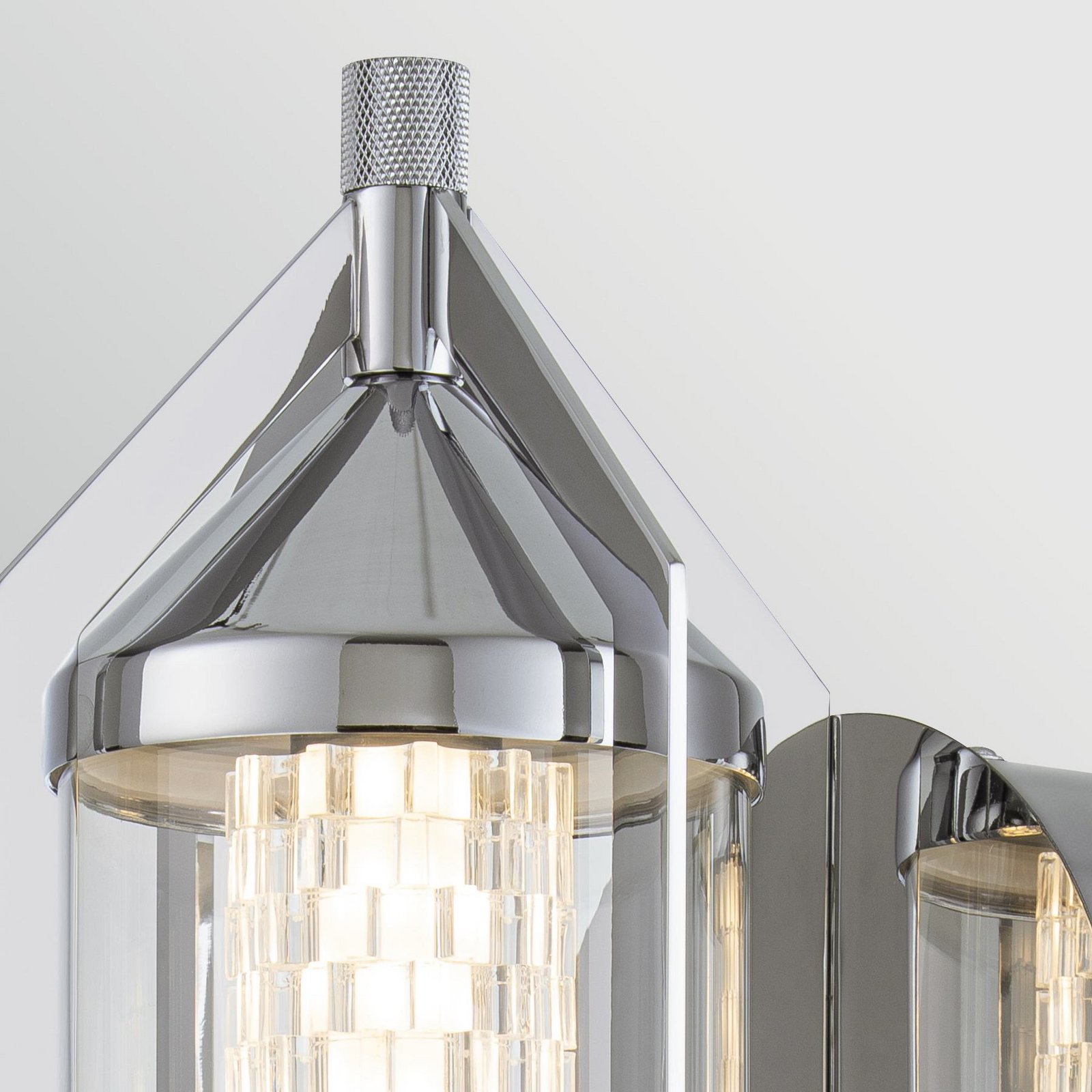 LED-vegglampe ESPADA, polert krom, Ø 16 cm, metall IP44 LED-vegglampe ESPADA, polert krom, Ø 16 cm, metall IP44