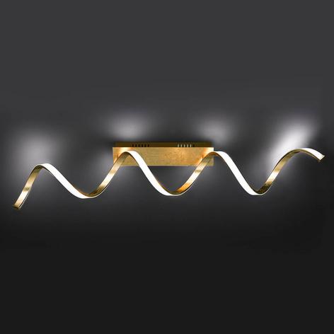 LED-Deckenleuchte Russell in edlem Goldton