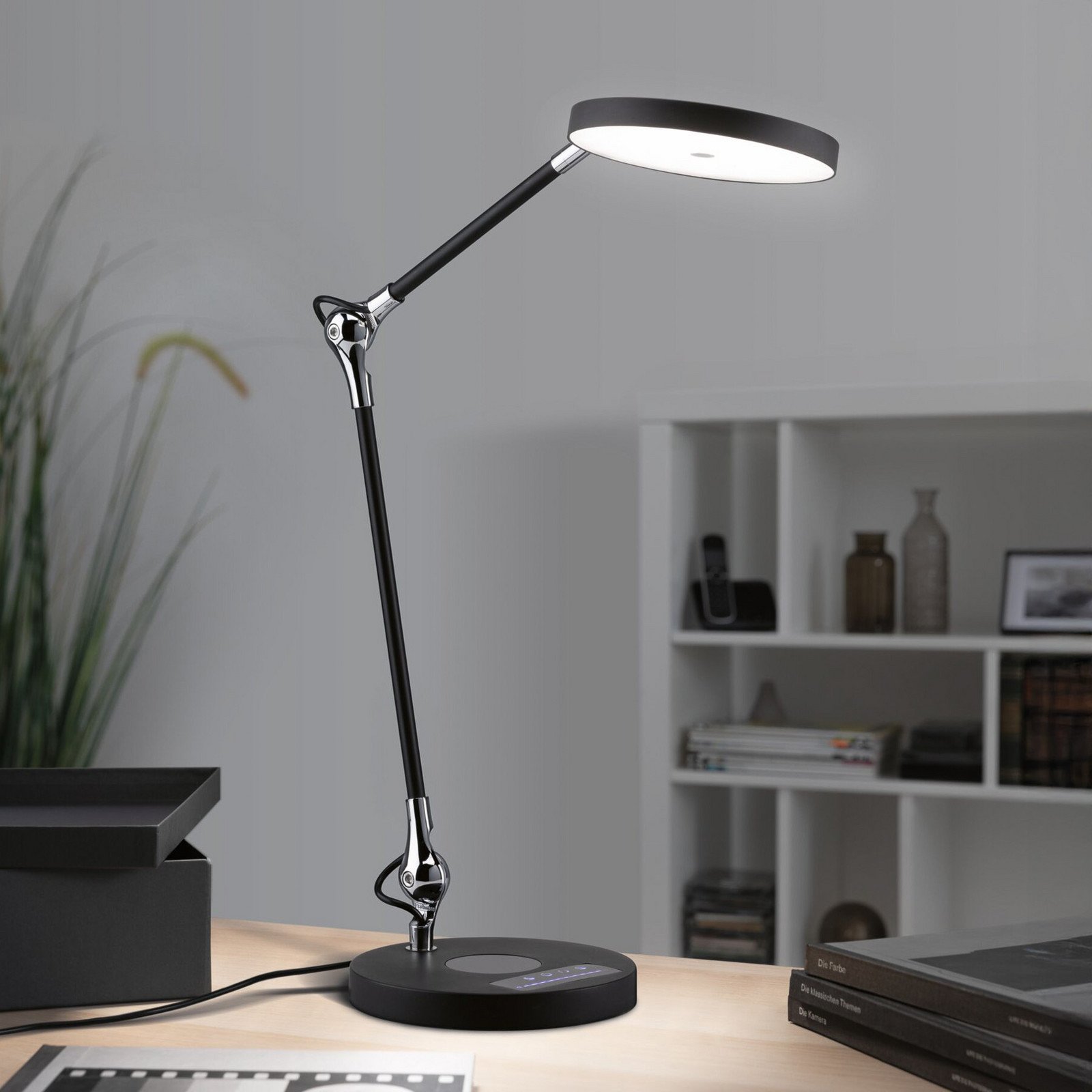 Lampa de birou LED Paulmann Numis negru dimabil CCT - Studiu / Birou - Modern - Aluminiu