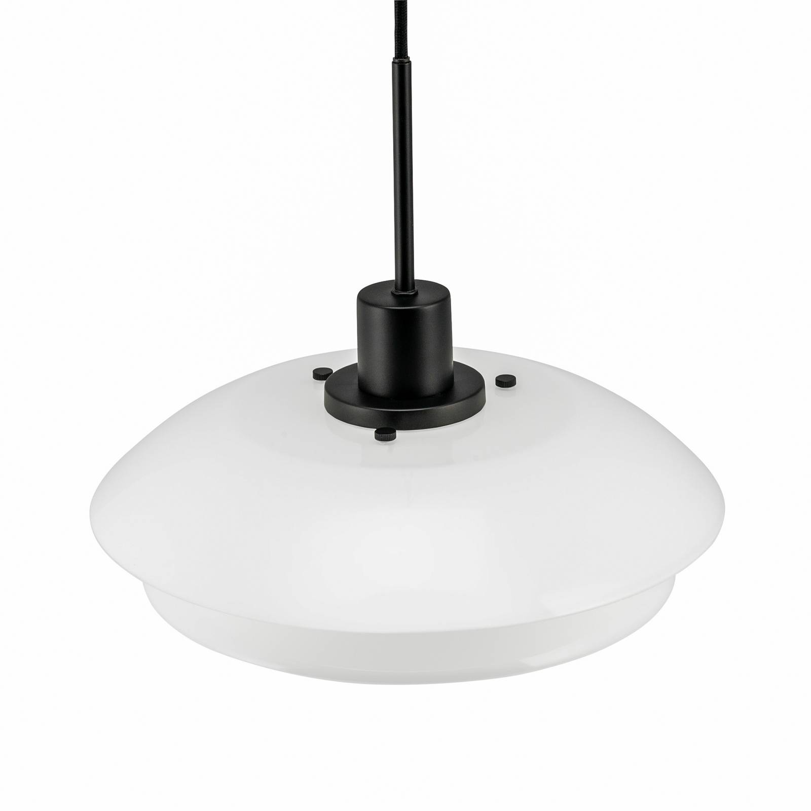 Dyberg Larsen DL31 hængelampe, glasskærm, sort