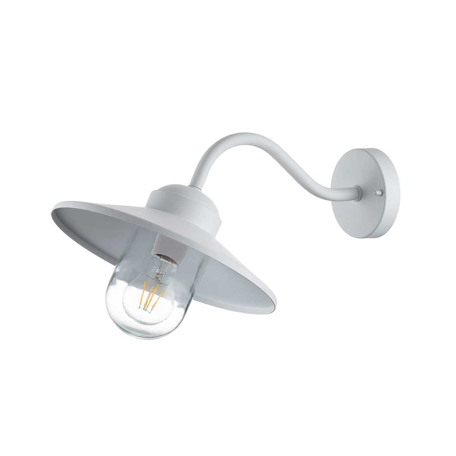 Applique d'extérieur Klampenborg, blanche, acier inoxydable, IP44 - Elstead