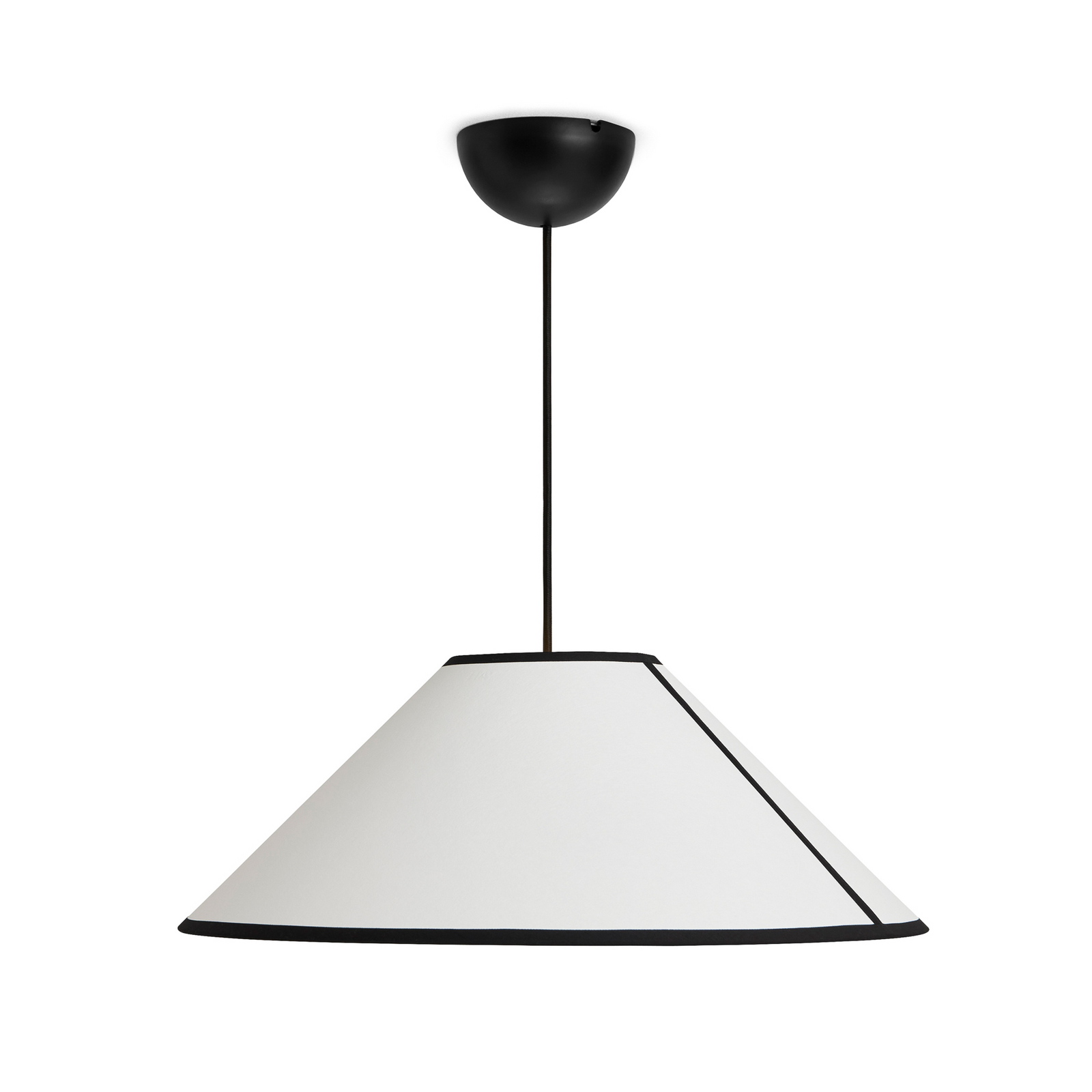 Lámpara colgante Ava, Ø 50 cm, blanco/negro, E27 - HAY