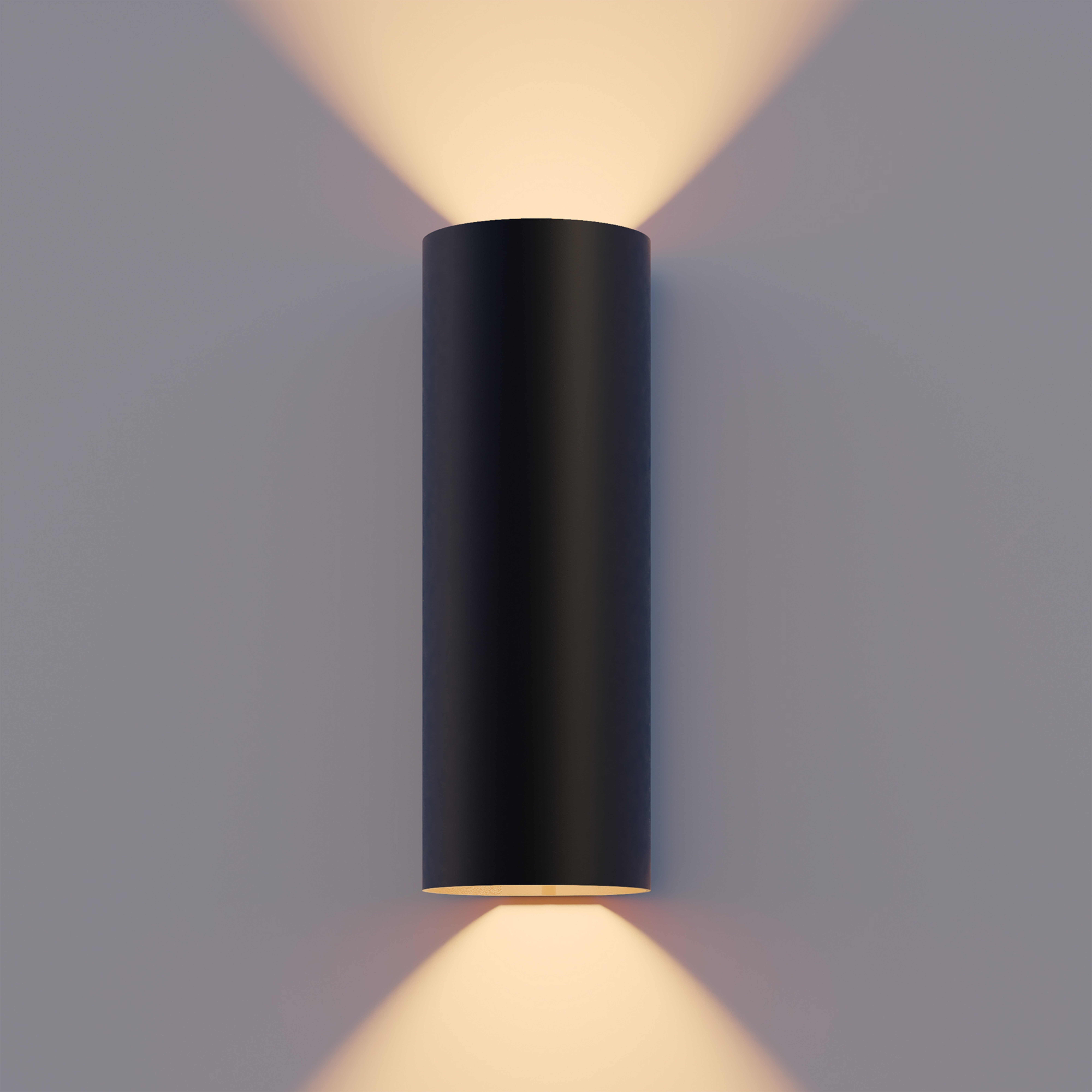 Calex LED външна стенна лампа Кръгла, нагоре/надолу, височина 23 cm, черна