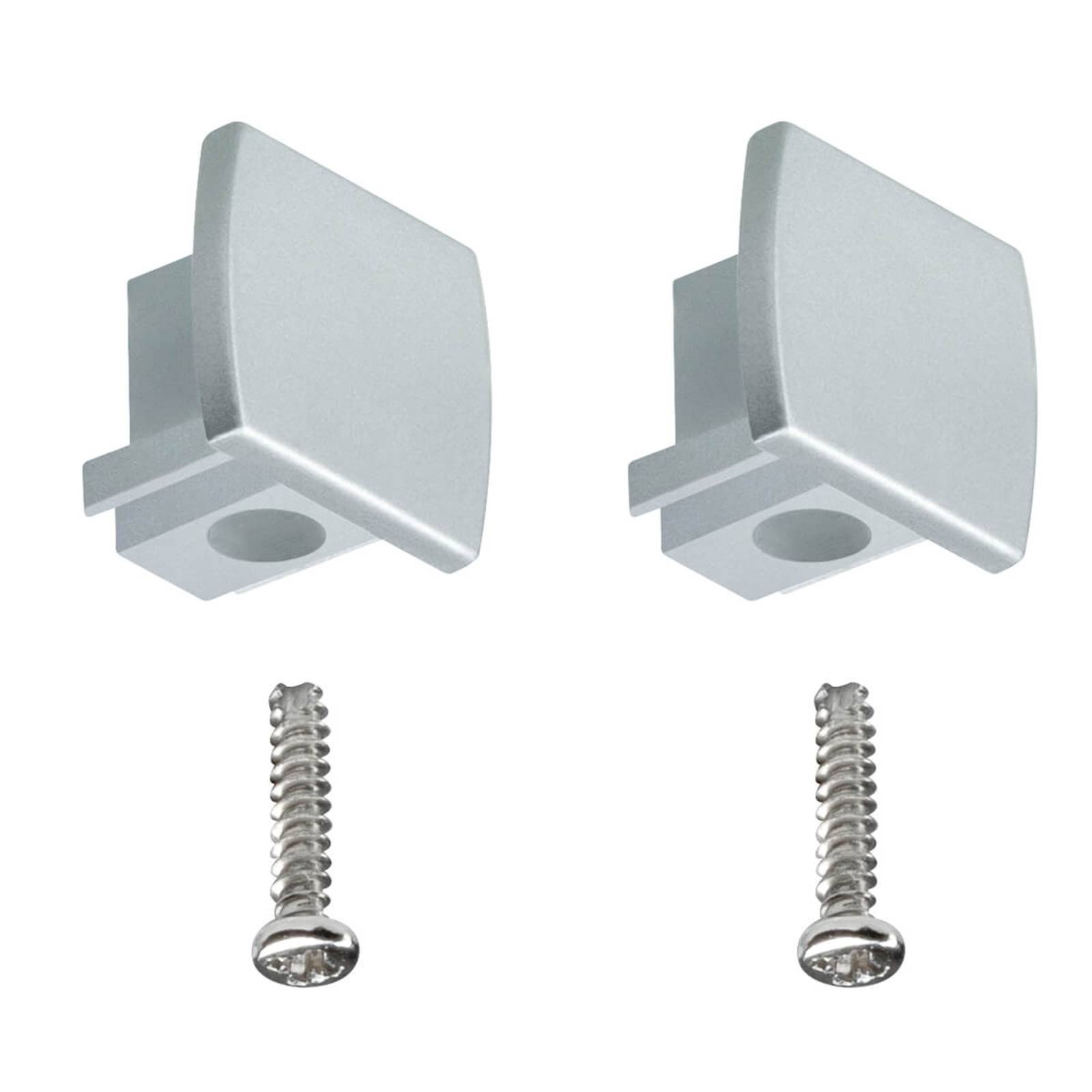 Paulmann URail Endkappe 2er Set chrom matt
