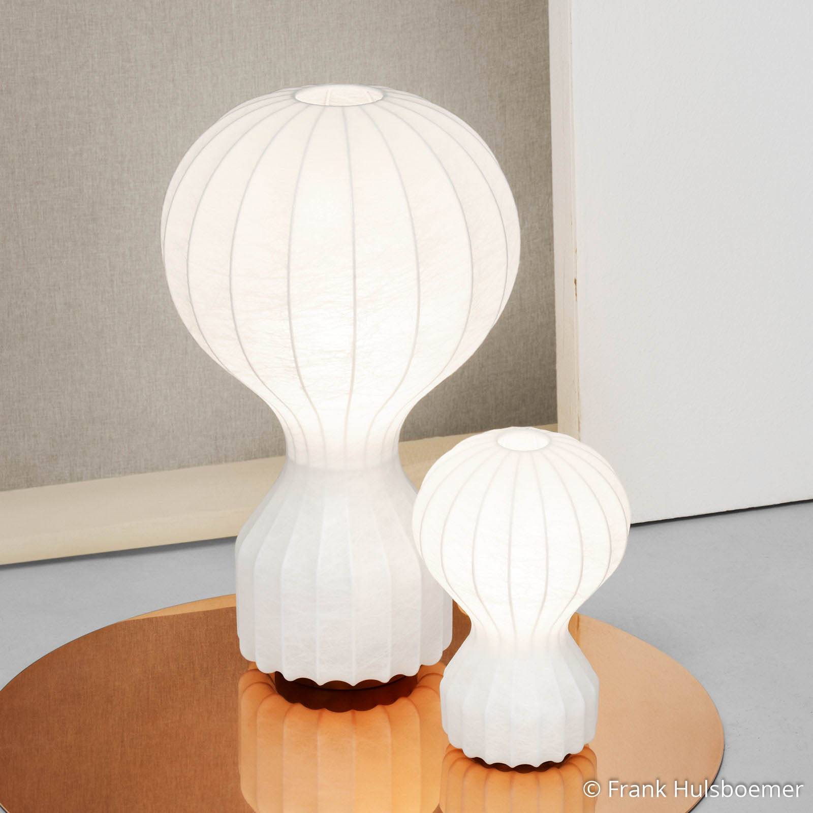 FLOS designerska lampa stołowa Gatto, biała, wysokość 56 cm