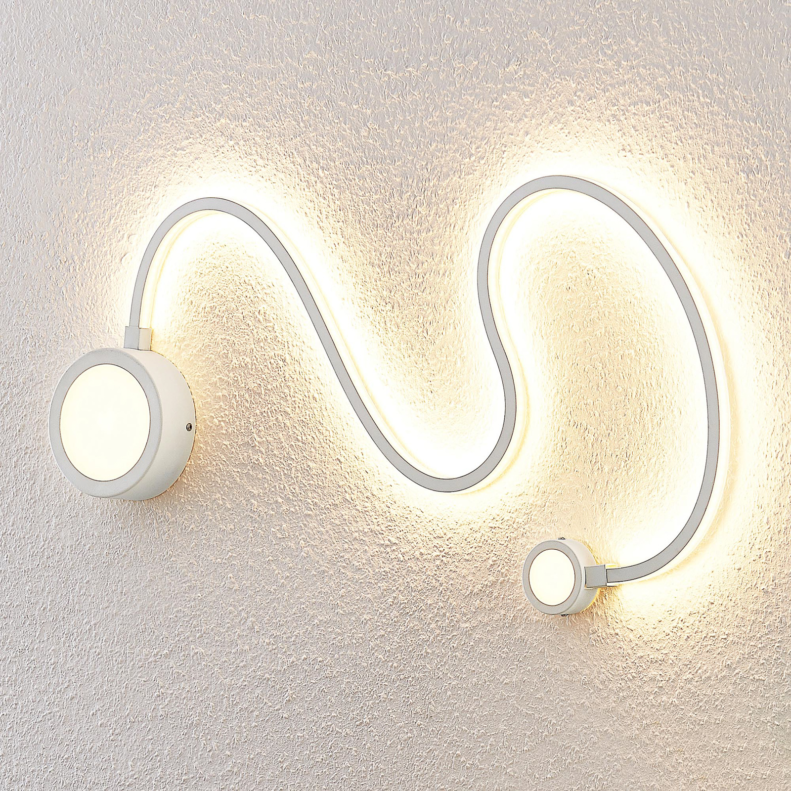 Lindby Rion LED-vägglampa, vit