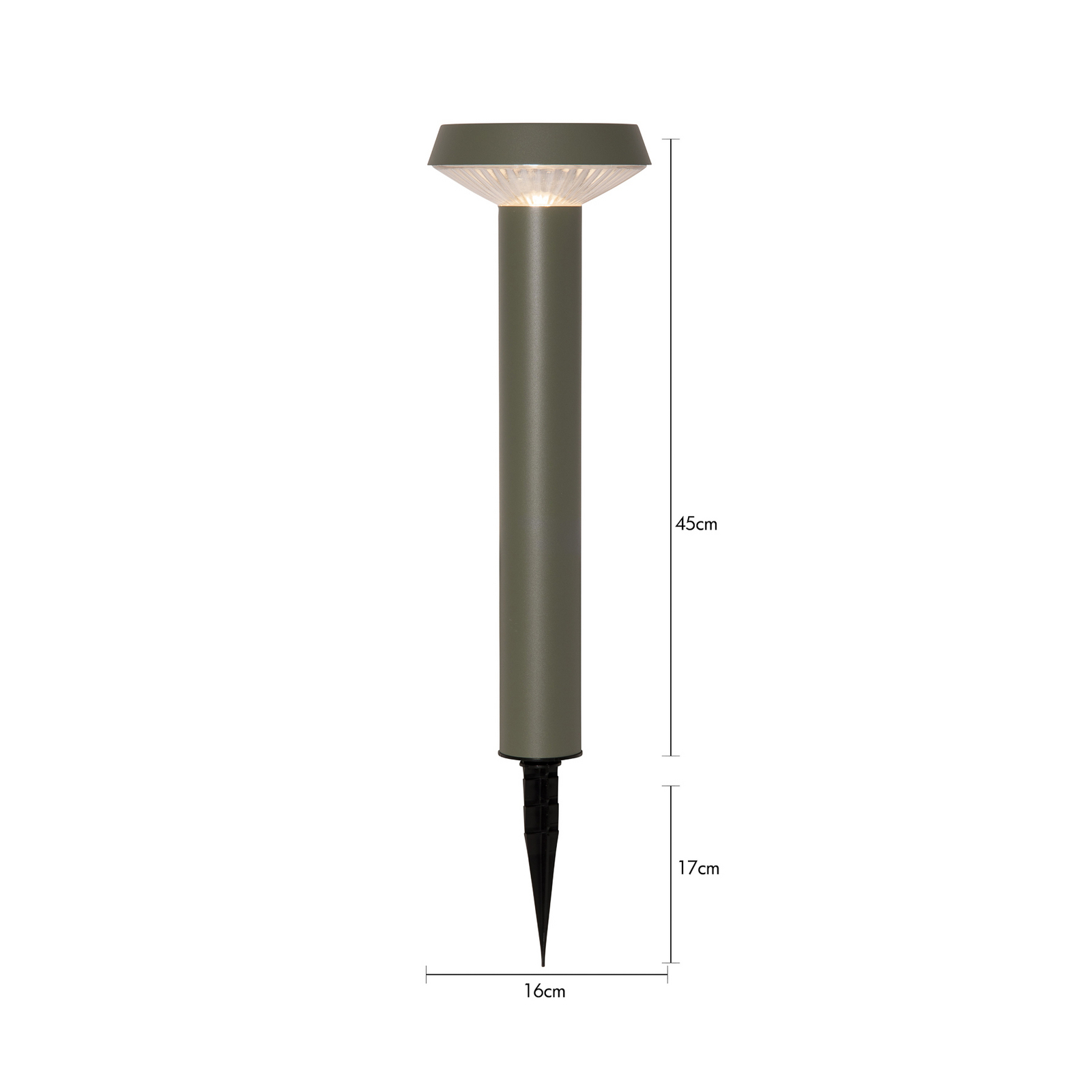LED grondspies lamp Casa, groen, hoogte 45 cm