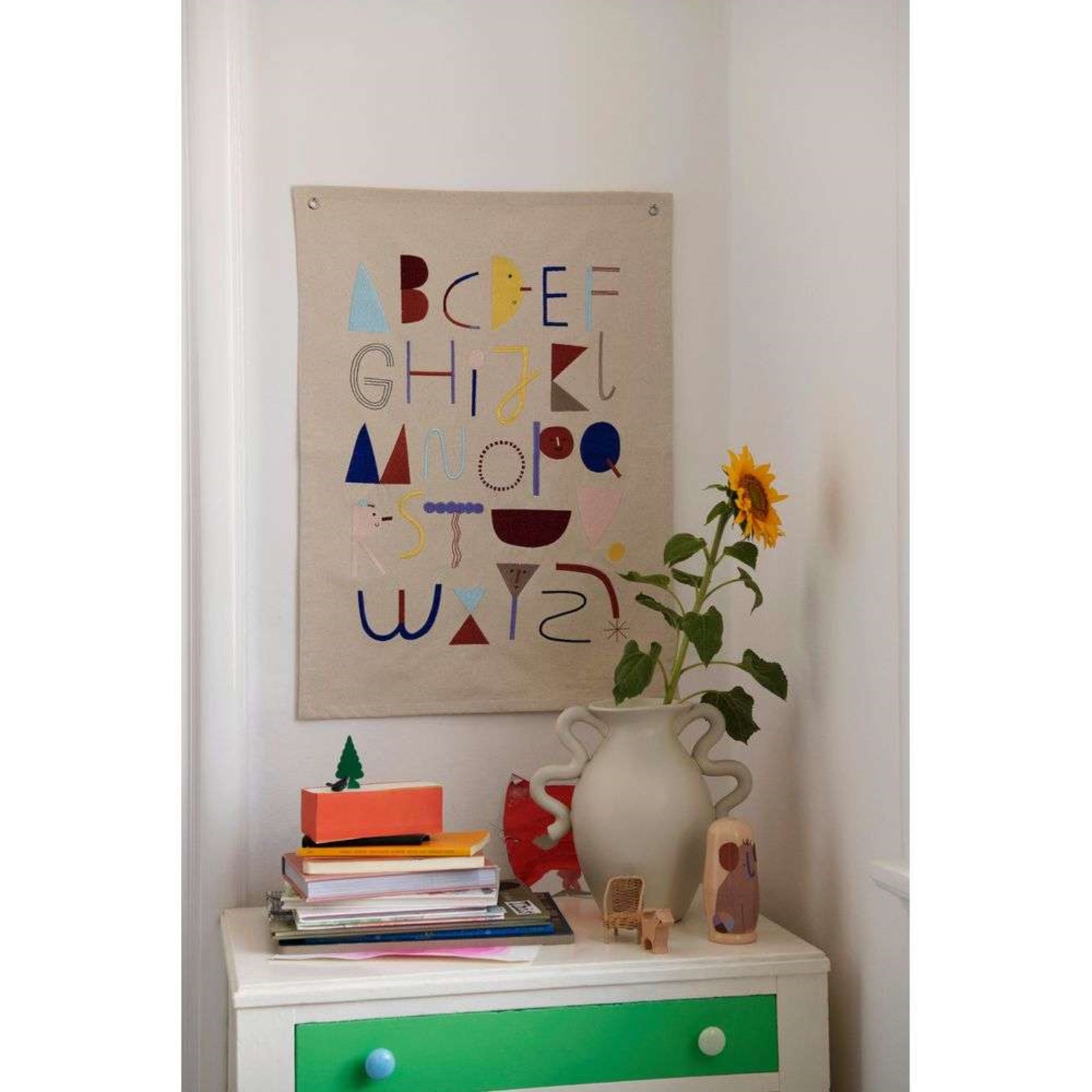 Alphabet Fabric Poster Off-White - Ferm Living