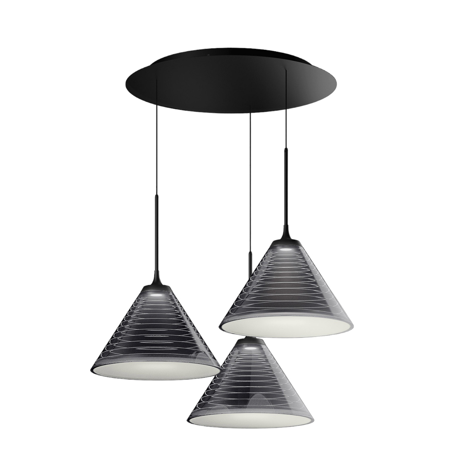 Artemide Look at Me 35 pendellampe med 3 lys, 3-pendel