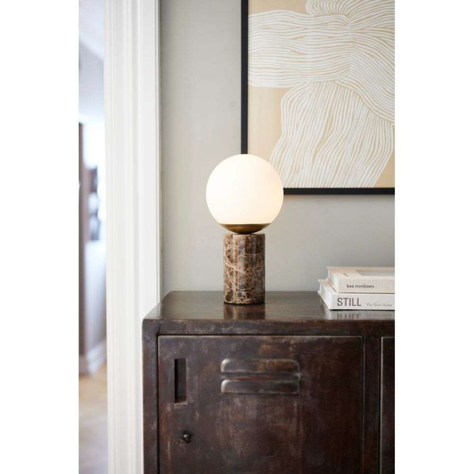 Lilly Table Lamp Brown/Marble - Nordlux