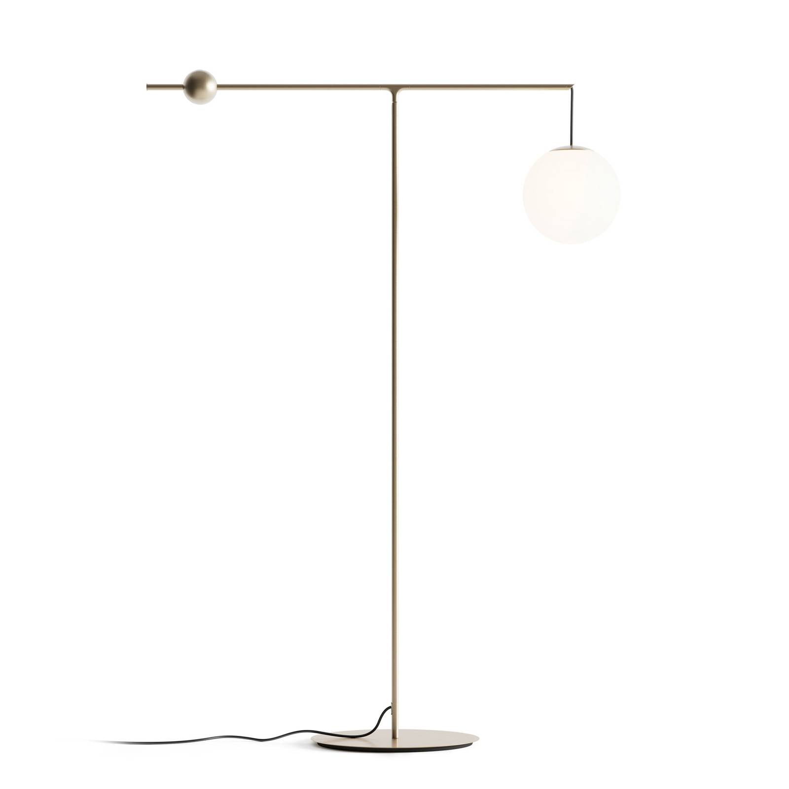 Luceplan Malamata golvlampa, mässing borstad