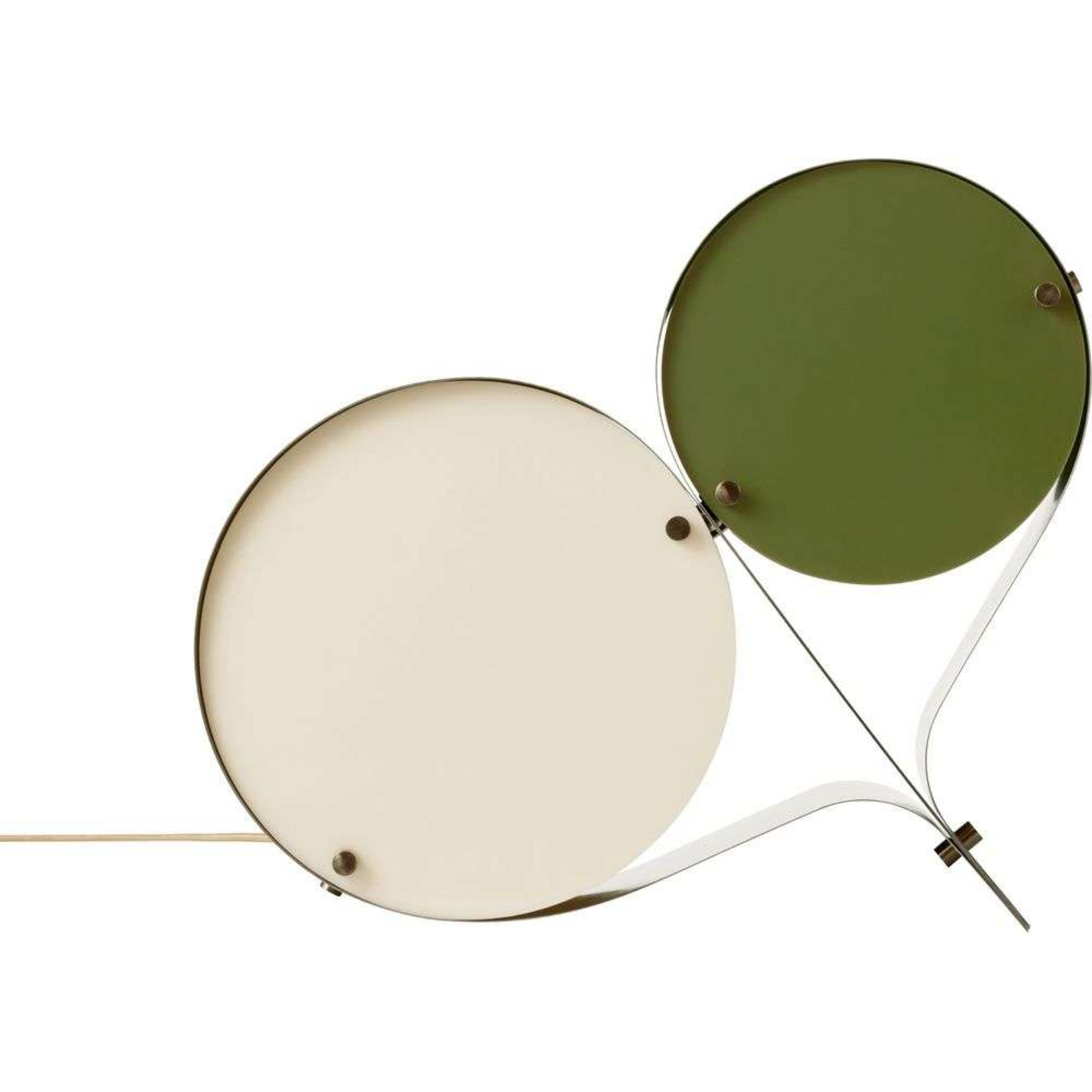 Coppia Candeeiro de Mesa Bronze Aço/Ivory/Olive - GUBI