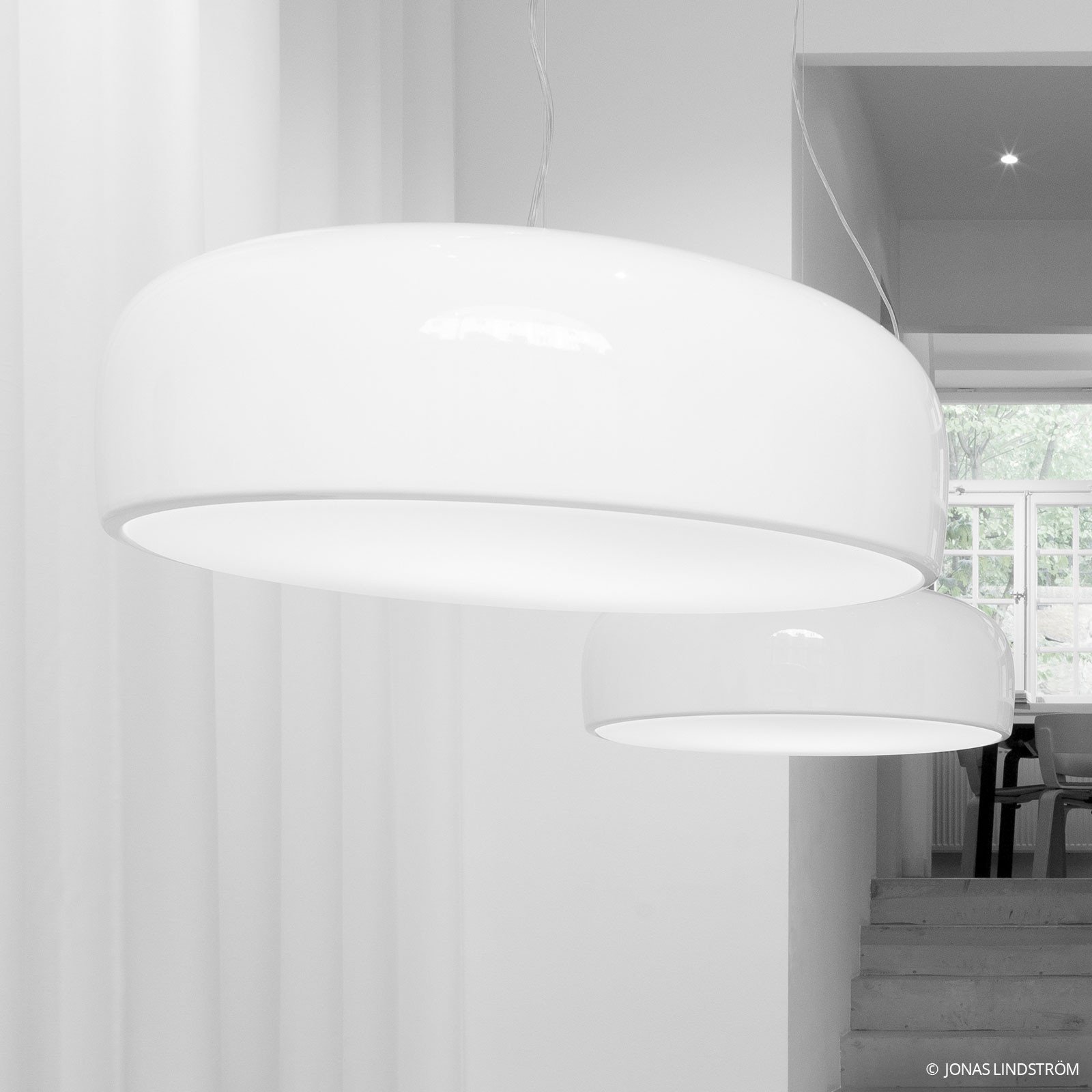 FLOS Smithfield S lampă suspendată în alb - Camera de zi / sufragerie - design - Metal