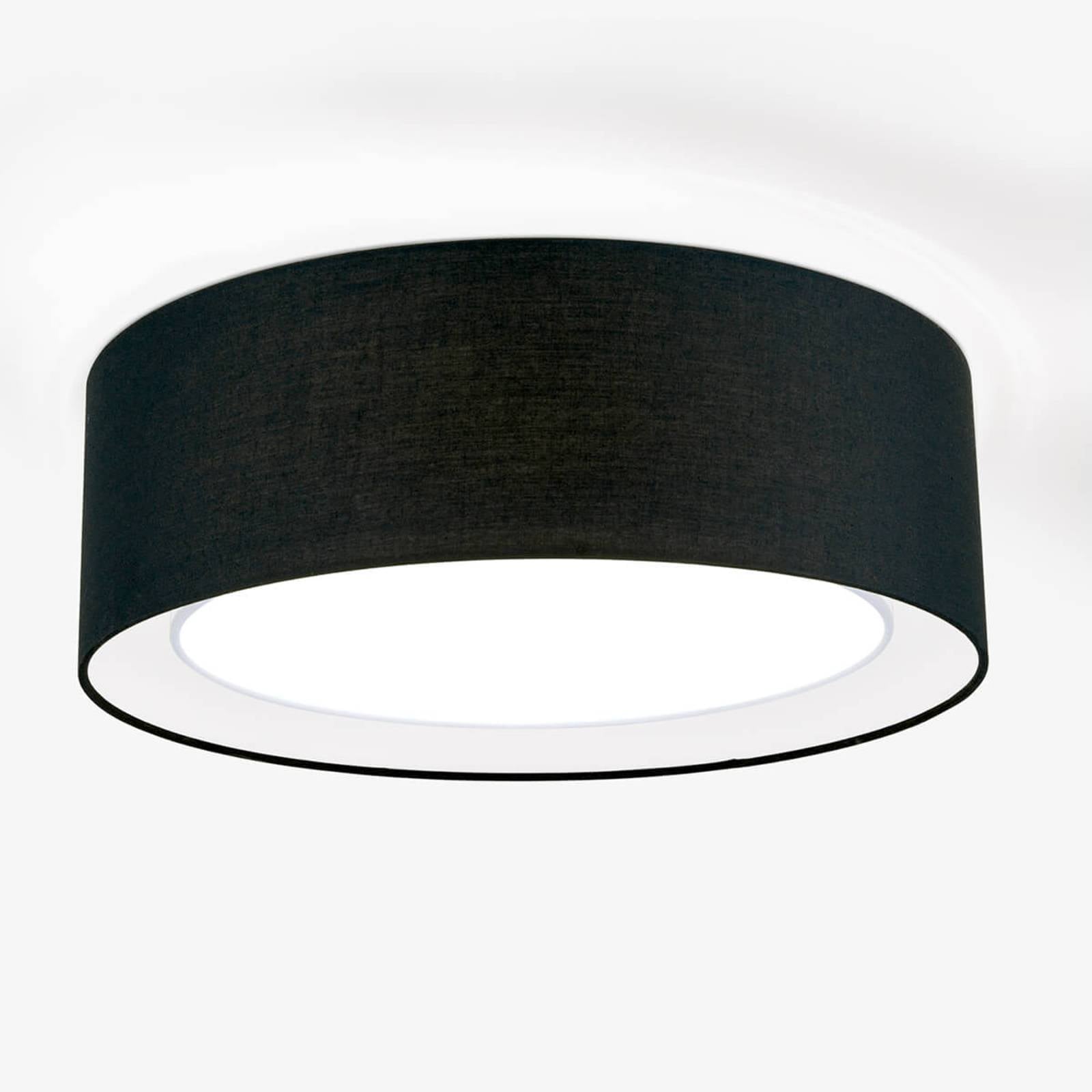 Textil-Deckenleuchte Mars, Ø 50 cm, schwarz