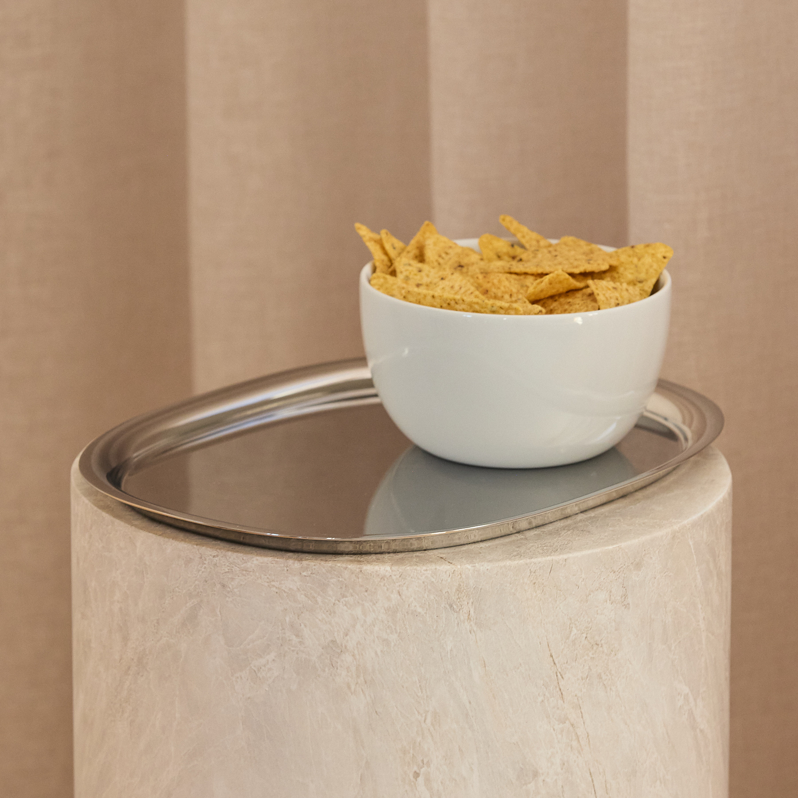 Superellipse Tablett, 24 cm x 32 cm, Edelstahl - Piet Hein