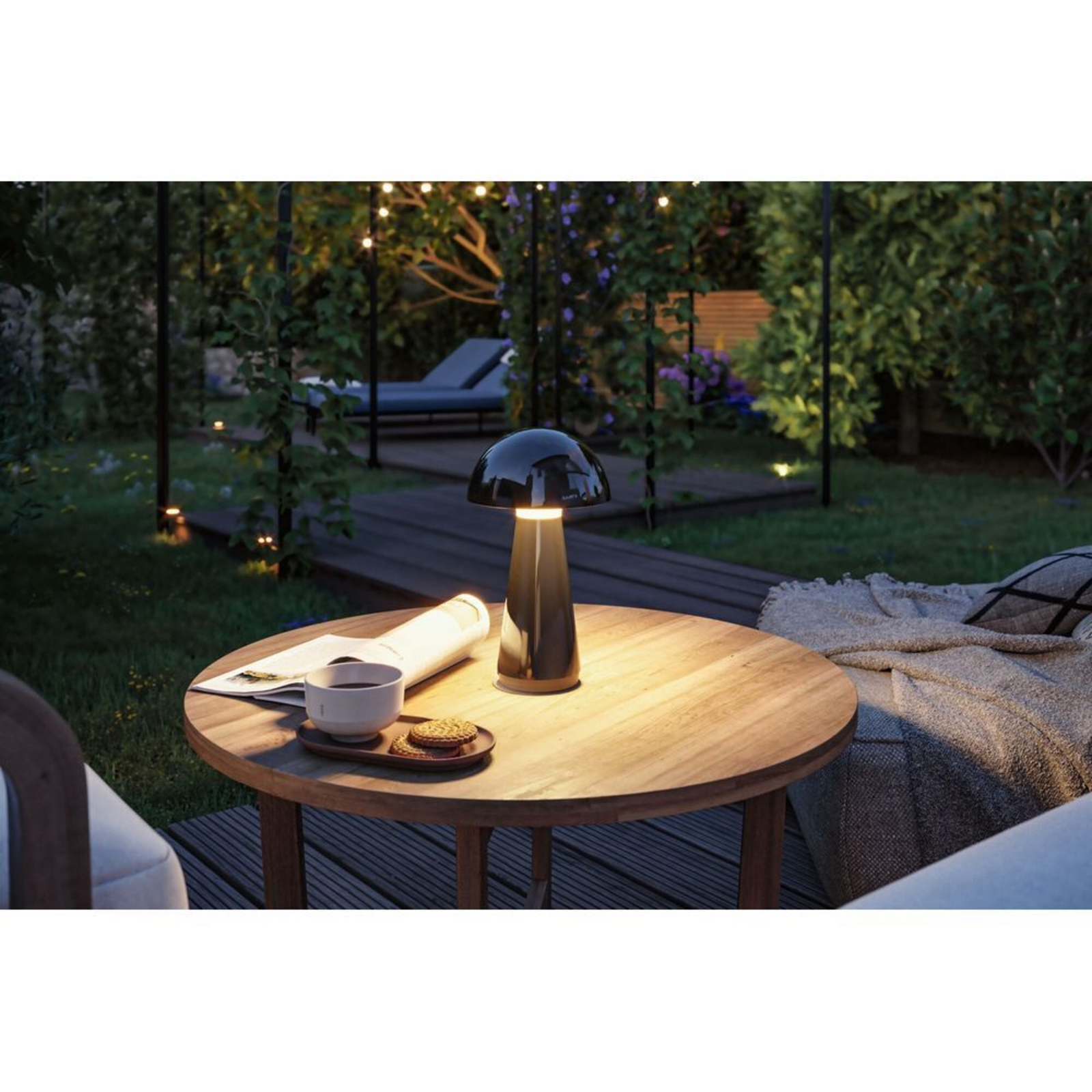 Onzo Portable Bordslampa 3-Step-Dim IP44 2700K Svart - Paulmann