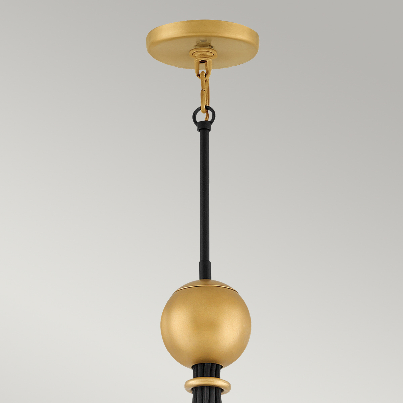 Nula hanging light, bundled, white/gold, 15-bulb