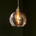 EBB & FLOW Висяща лампа Rowan златна/златисто-димна Ø 22cm