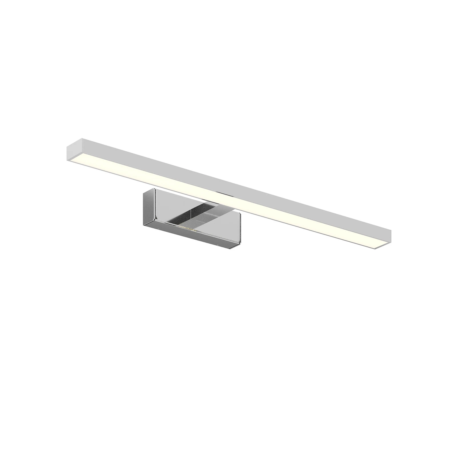 Lindby Luce per specchio a LED Jukka, 60 cm, cromo, metallo, IP44