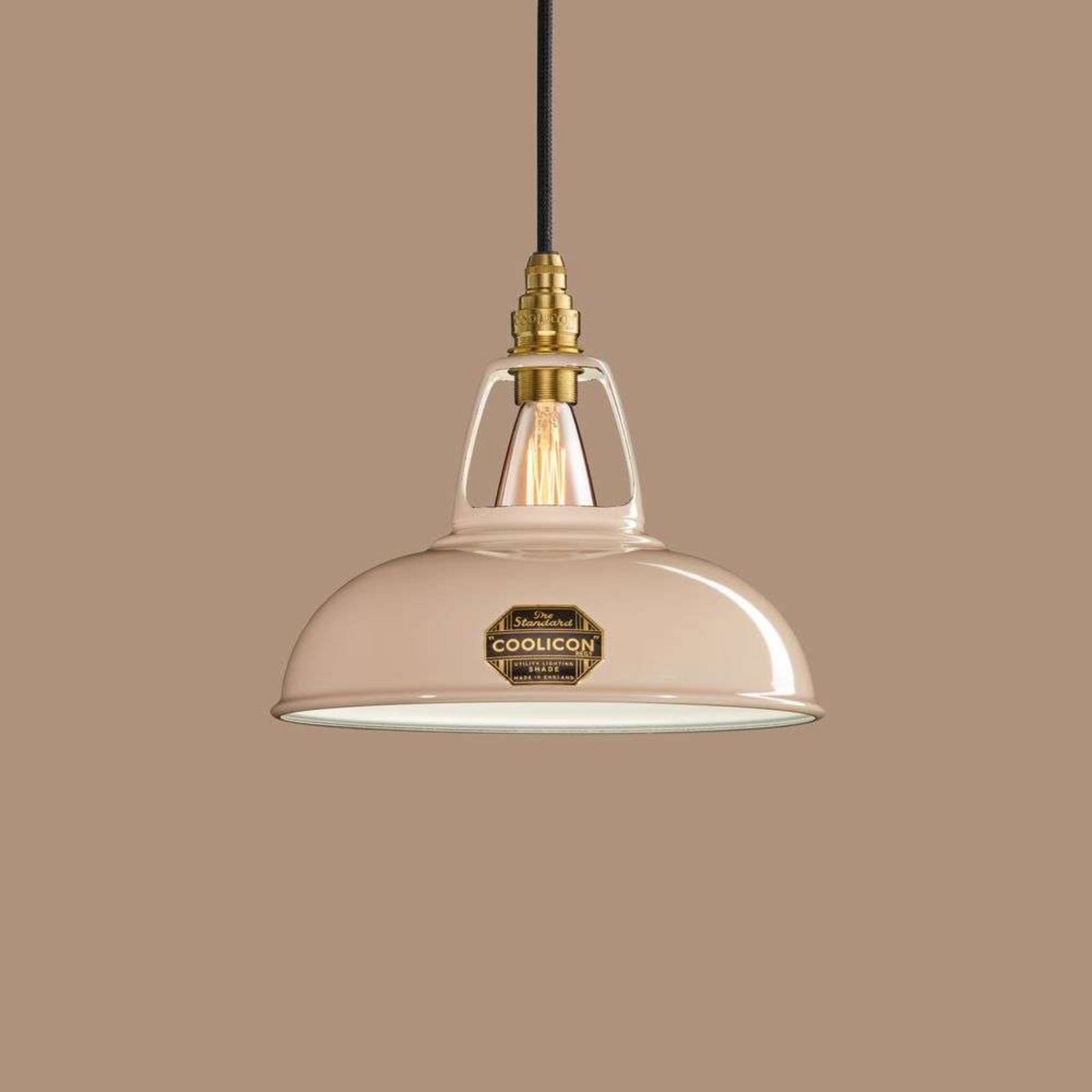 Original 1933 design pendellampe Latte Brown Coolicon - Stue - Metal