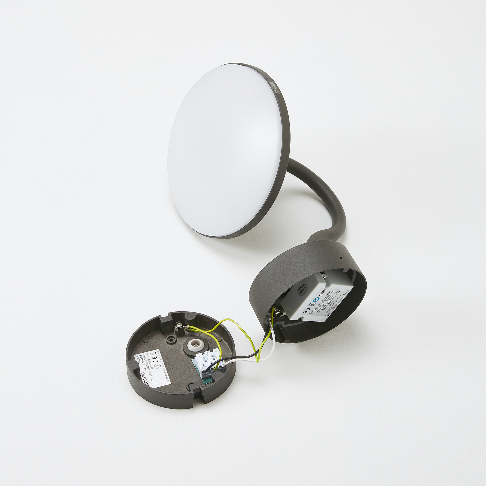 Arcchio Fineria LED-utomhusvägglampa aluminium
