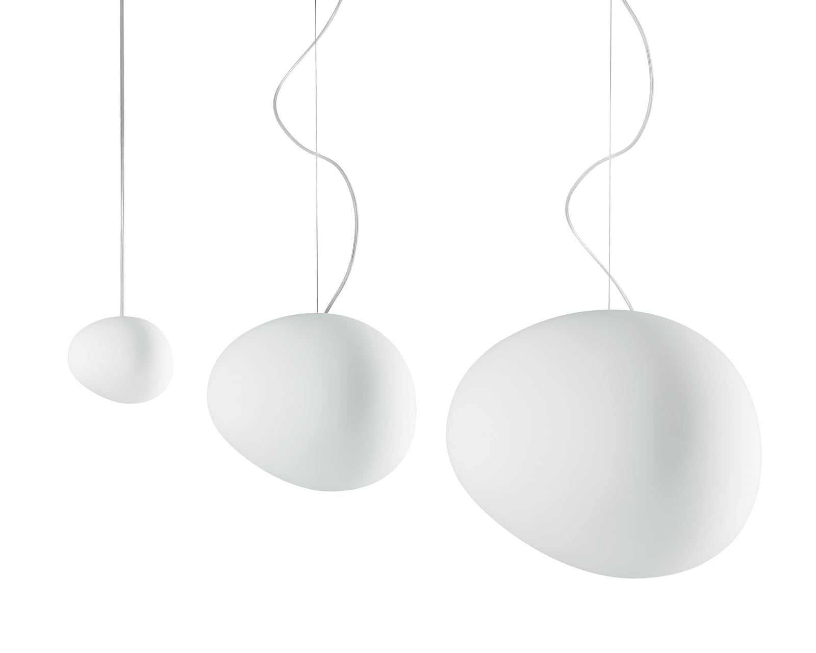 Suspension Foscarini Gregg Grande, blanche, hauteur 40 cm