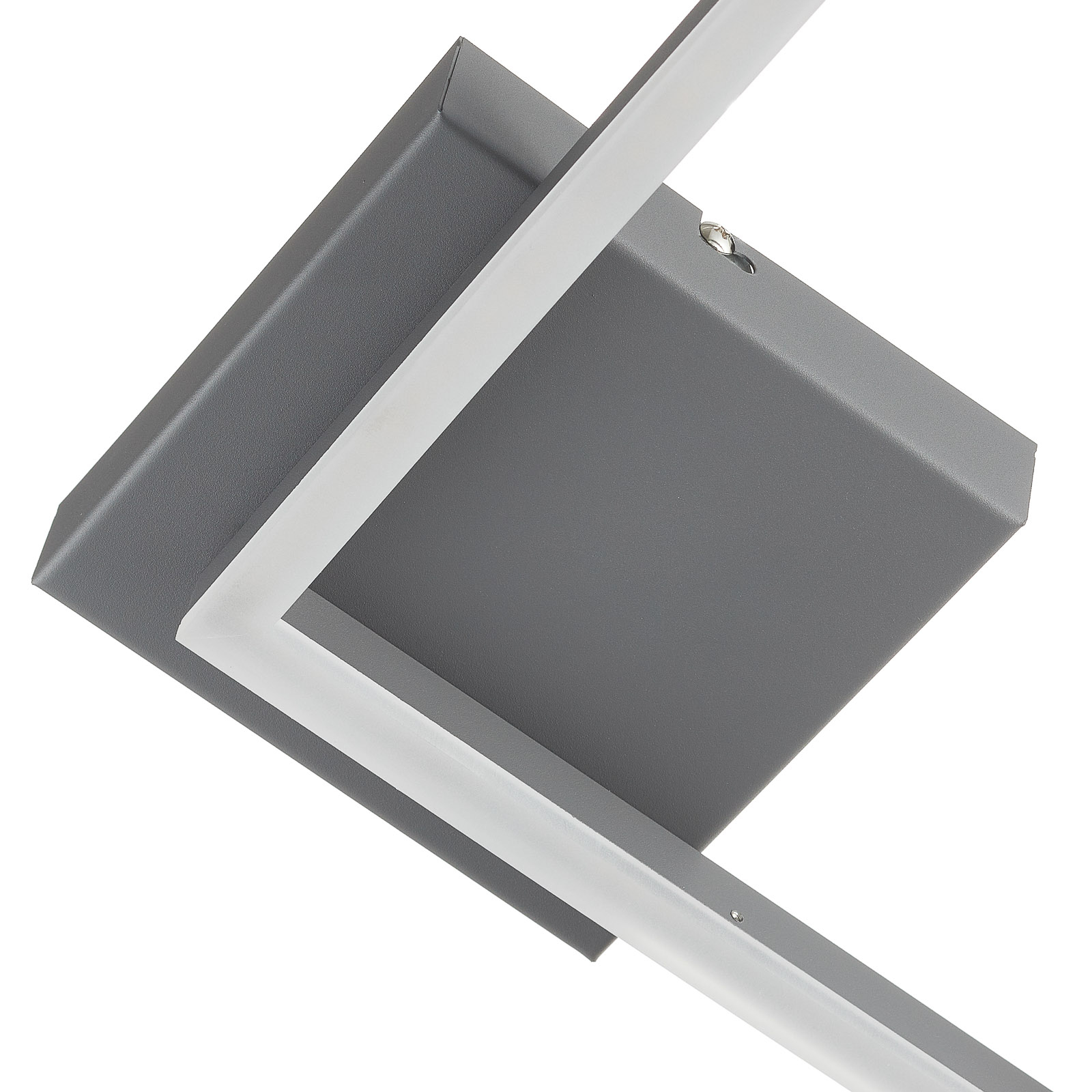 Plafonnier LED Bard, 27x27 cm, anthracite