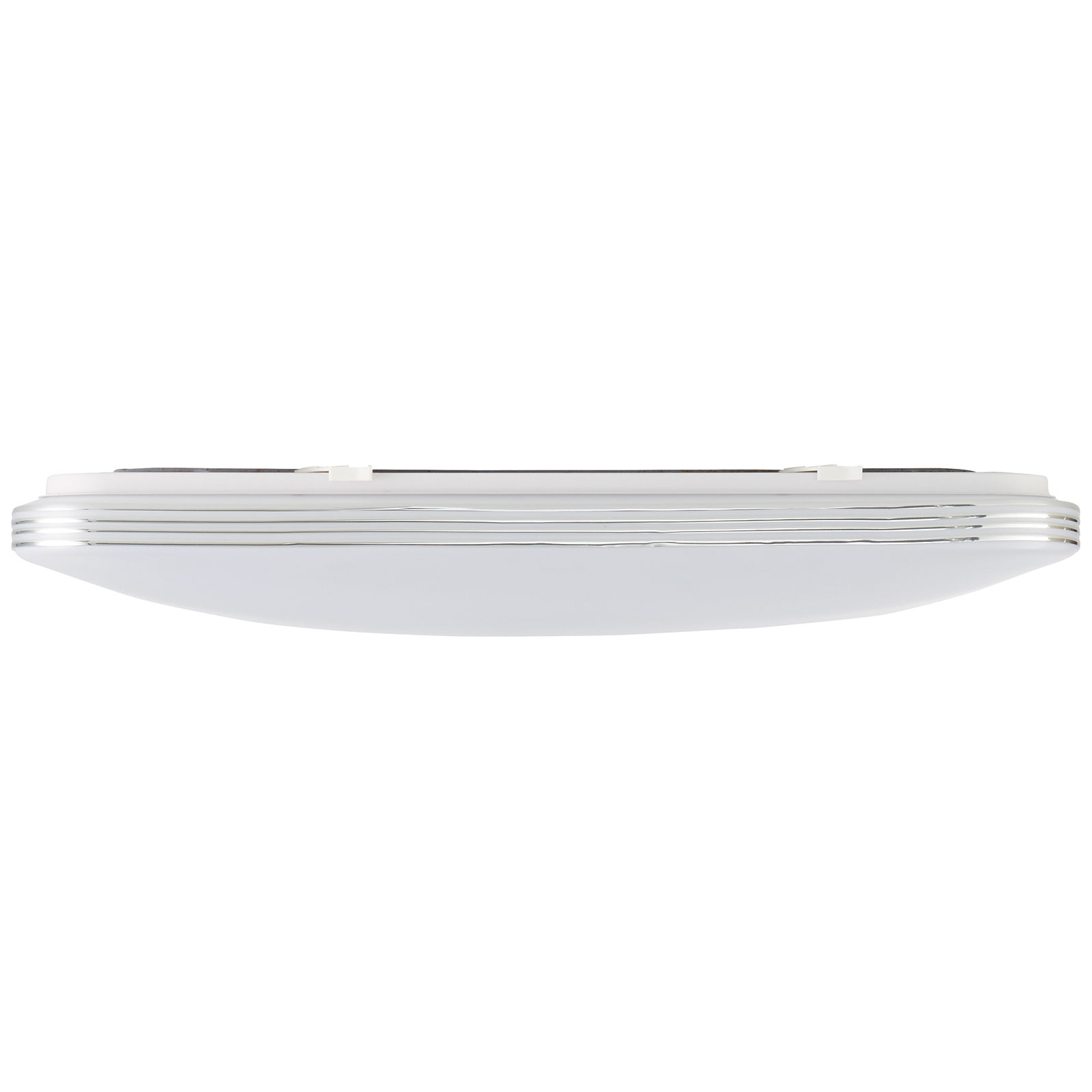 Candeeiro de teto LED Ariella em branco/cromo, 54x54 cm