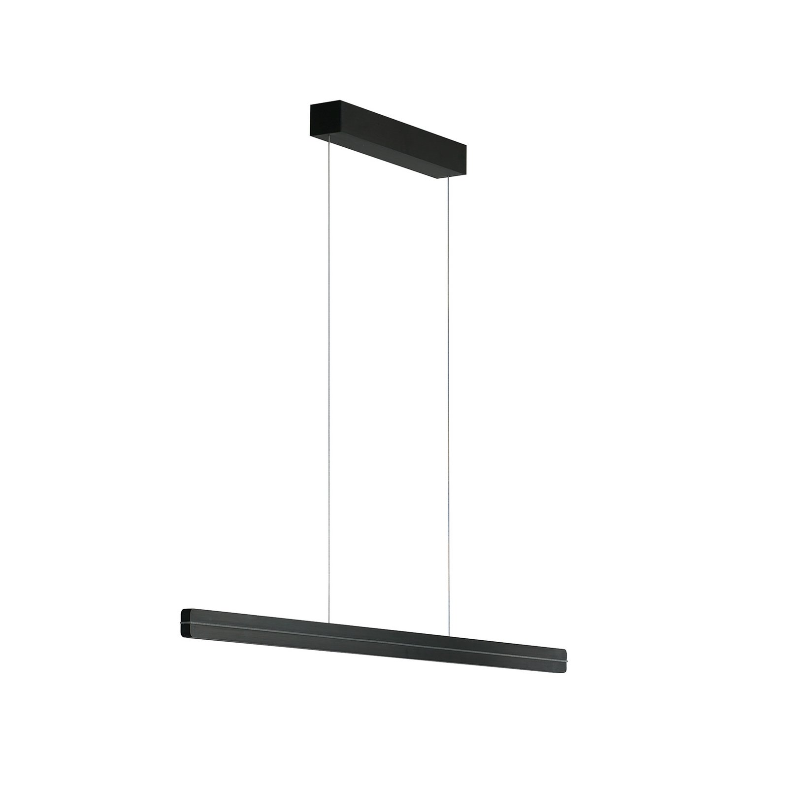 Candeeiro suspenso LED Bopp Switch, preto, comprimento 118 cm, metal