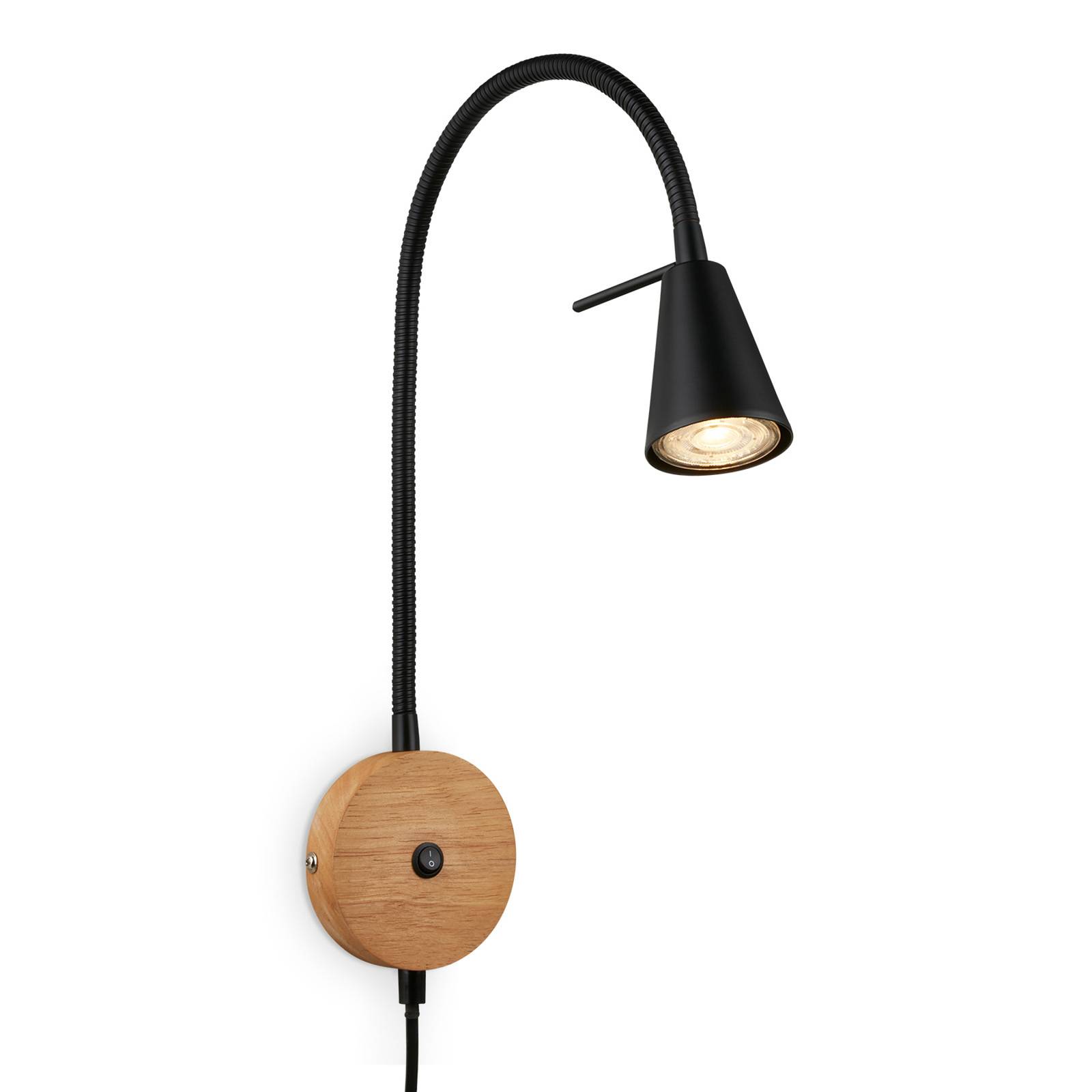 Wandleuchte 2180015 mit Holzdetail