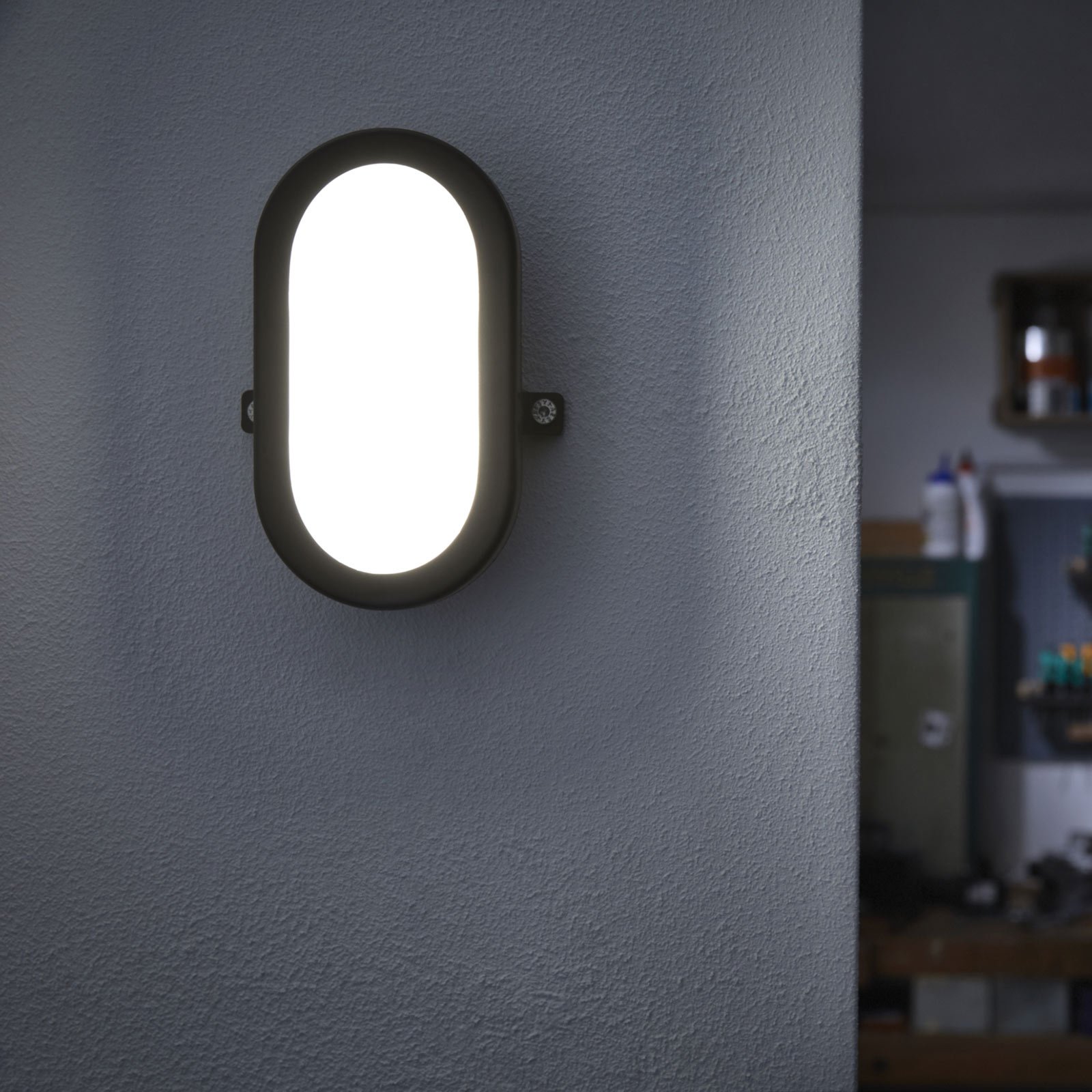LEDVANCE Bulkhead LED āra sienas gaisma 5,5 W melna