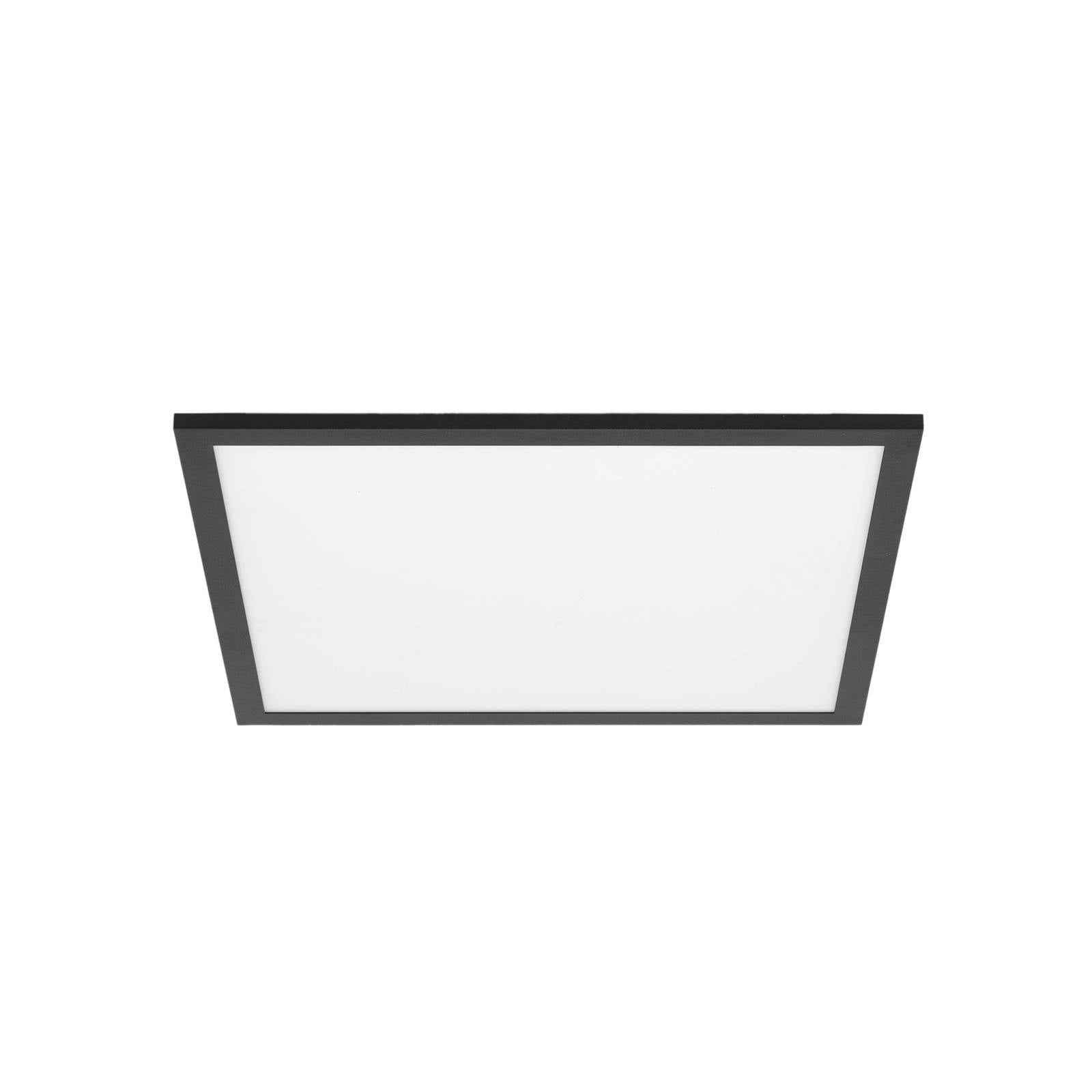 Lindby LED-Panel Lamin, schwarz, 40 cm, CCT, dimmbar, Remote