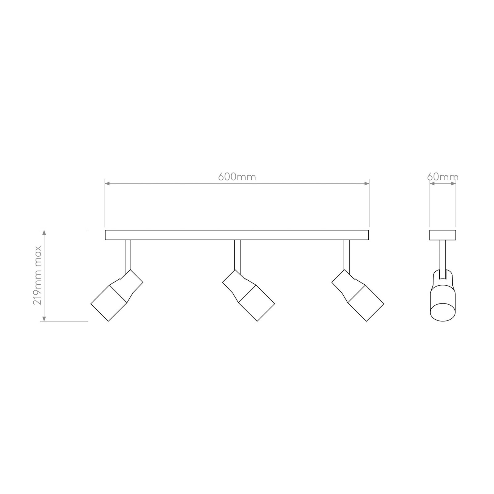 Astro Apollo Triple Bar spot pour plafond, blanc