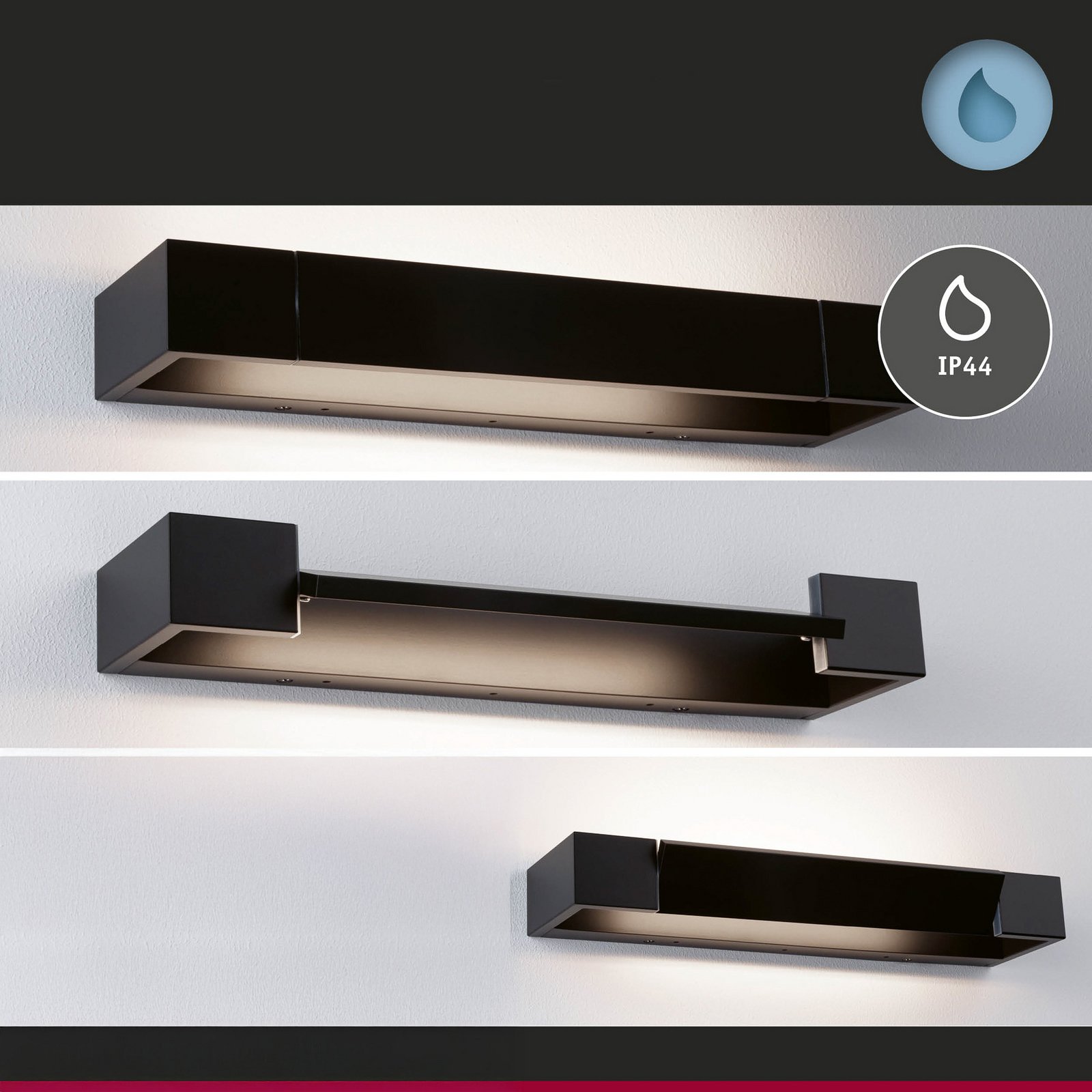 Lucille LED zidna svjetiljka 11W IP44 Crna - Paulmann Lucille LED zidna svjetiljka 11W IP44 Crna - Paulmann