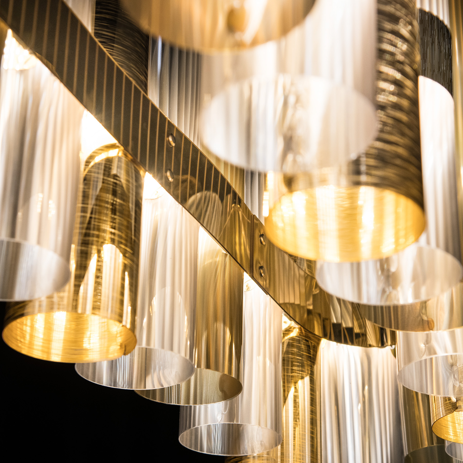 Slamp LED hanglamp La Lollo, goudkleurig, 100 cm