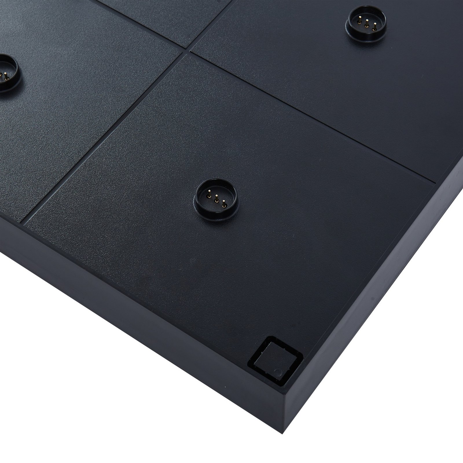 Lucande Ladestation Quill, schwarz, Polycarbonat, 6 Leuchten