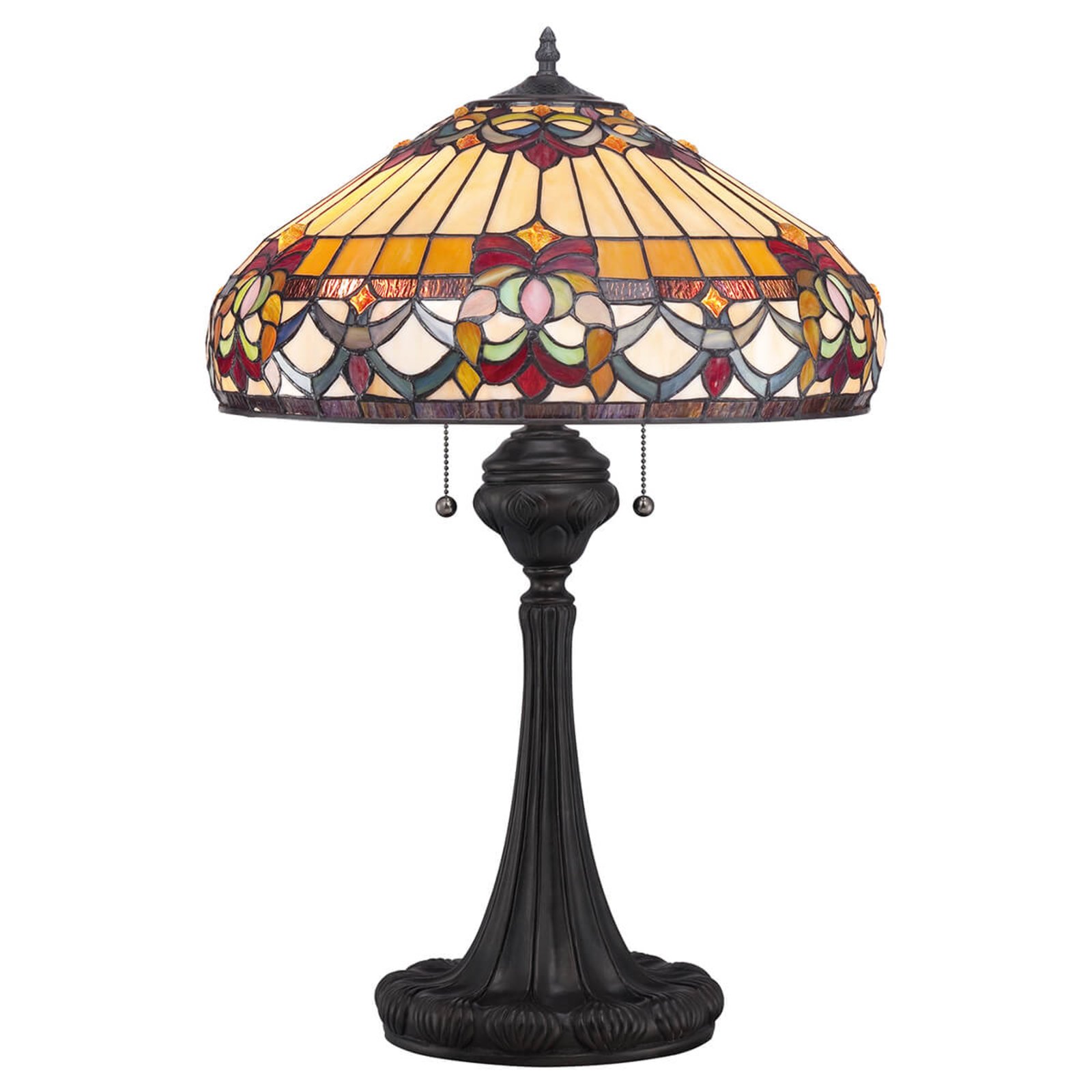 Bordlampe Belle Fleur i Tiffany-design